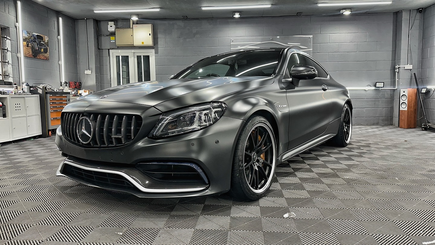 One from last august - Mercedes C63s in for full stealth PPF and ceramic coating.