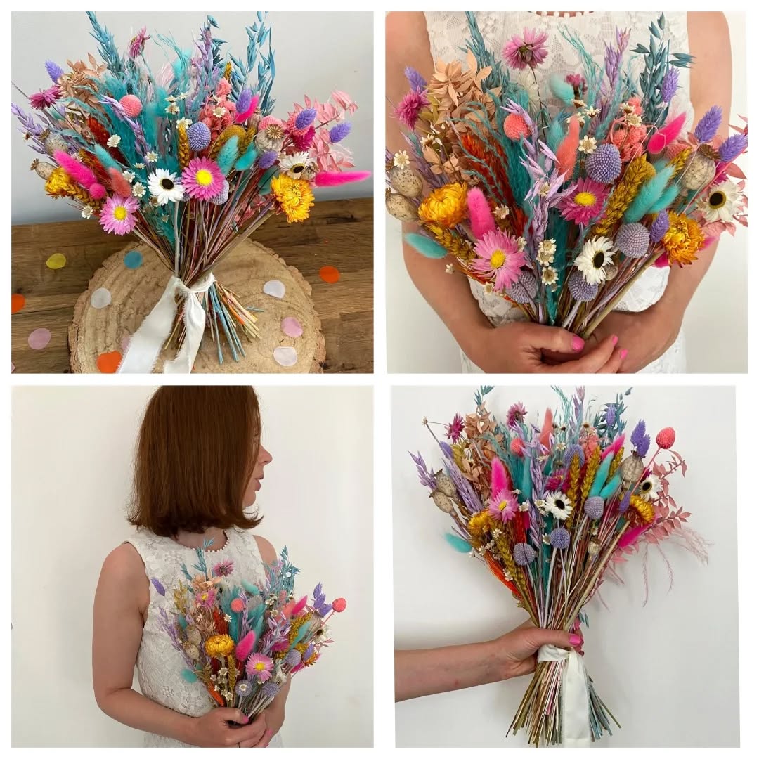 Summer of Love ❤💜💙🧡
Stand out with this Rainbow Bridal Bouquet 🌈 perfect for a summer wedding.
#bespokeweddingflowers
#rainbowbride
#driedflowerwedding
#summerwedding
#bridetobe2025
#brides2026