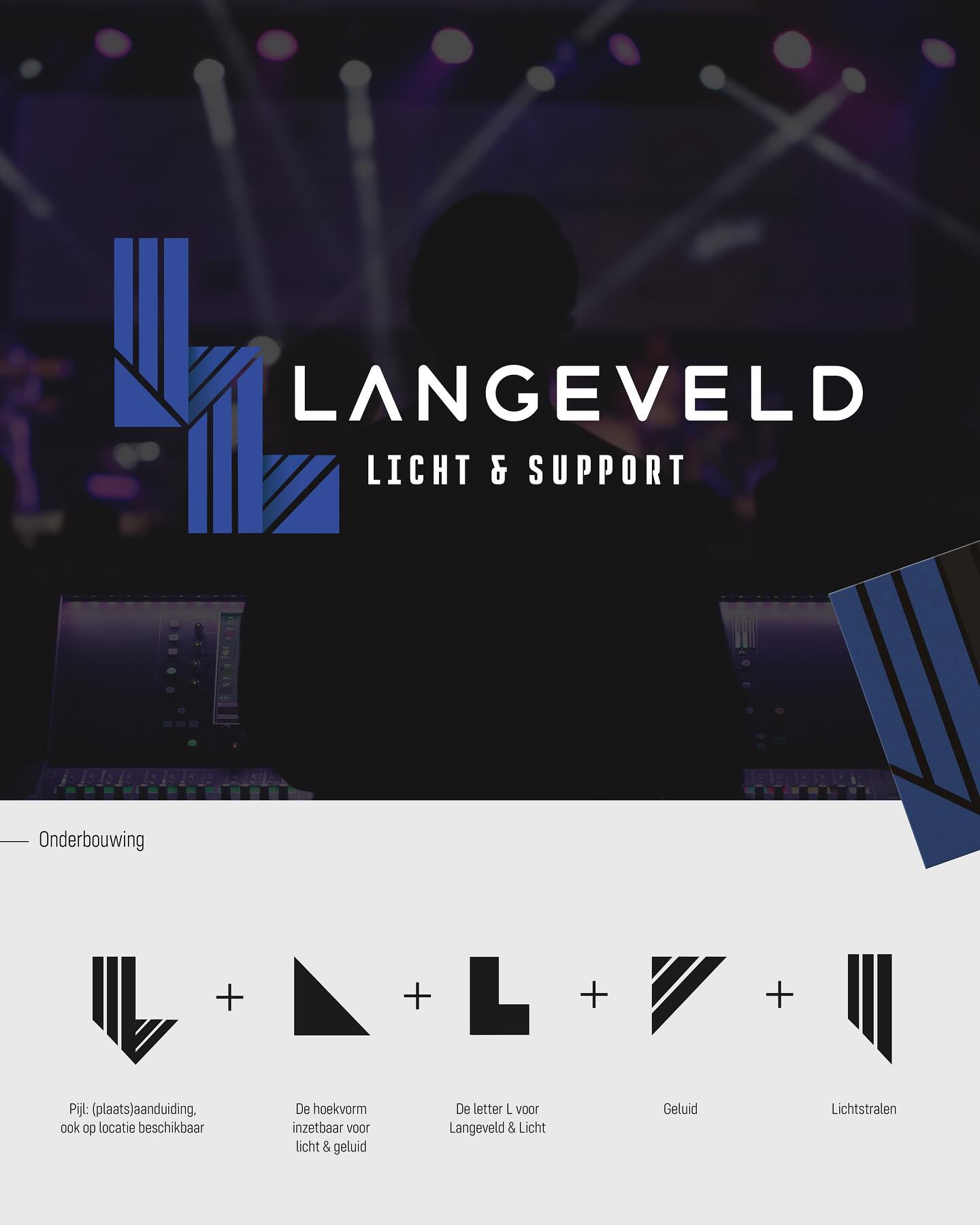 Een merkidentiteit voor Langeveld Licht & Support! ๐
Wat ontvang je bij een merkidentiteit?
- logo en beeldmerk
- kleurenpalet
- typografie
- vormgeving: grafische elementen
- voorbeelden van doorvoering op middelen
Samen gaan we in gesprek over de visie en missie van jouw bedrijf & behandelen we vragen als: Wat is belangrijk voor het merk? Wat is de doelgroep? Wat wil je uitstralen?
Op basis van dit gesprek ontvang je verschillende concepten. Hieruit kun je naar wens kiezen en combineren zodat het eindresultaat helemaal past bij jouw merk!