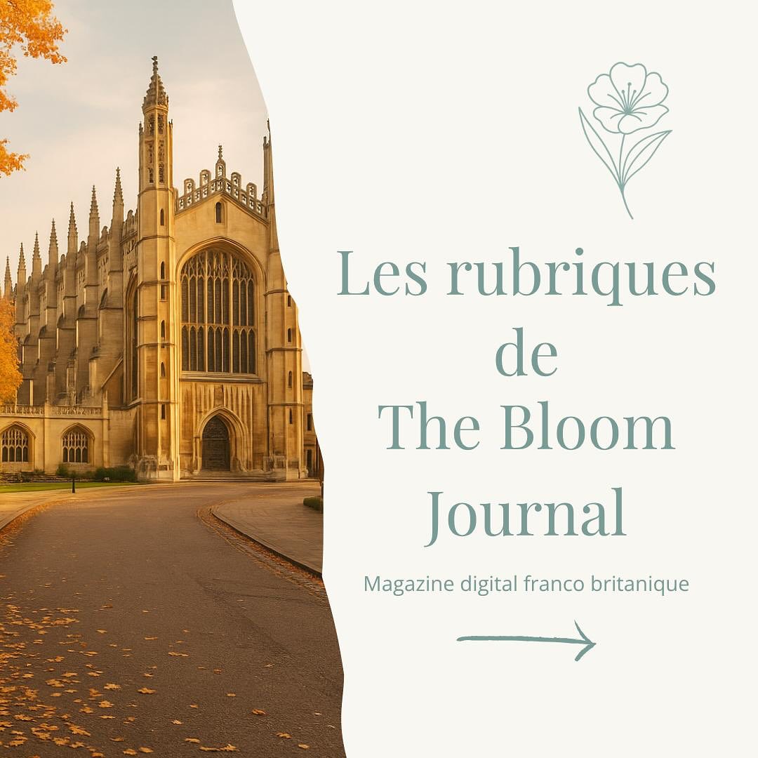 Un magazine, oui… mais pas comme les autres.
The Bloom Journal est conçu comme une balade saisonnière entre inspirations, douceur et découvertes.
Voici les rubriques qui rythmeront chaque numéro :
🍵 Tea with a View
Recettes de saison, art de vivre, jolies tables & traditions d’ici et d’ailleurs.
📖 Bloom Story
Des récits intimes, des portraits inspirants, des voix singulières à écouter et relire.
🌍 Prendre le Large
Des escapades entre France, Angleterre et pays du Commonwealth, pour explorer les paysages, les histoires et les cultures qui nous relient. Des week-ends en Bretagne aux cottages du Yorkshire, en passant par l’île Maurice ou l’Écosse…
👑 Royal Talk
Une plongée dans l’univers des familles royales d’hier et d’aujourd’hui. Anecdotes, traditions, événements, et reflets culturels de la monarchie franco-britannique (et au-delà).
🧸 Kids’ Corner
Des activités, jeux, livres et idées douces à partager avec les plus petits.
🌸 À cueillir ce mois-ci
Des petits plaisirs simples : un objet, une chanson, une lecture, une fleur. Juste pour le plaisir de cueillir l’instant.
💬 Laquelle avez-vous hâte de découvrir ?
Dites-le-nous en commentaire 💌
#TheBloomJournal #MagazineFrancoBritannique #RoyalTalk #InspirationDuJour #RubriquesMagazine #SlowLiving #CommonwealthStories #TeaWithAView #creativejournal #magazine #magazinedigital #slowlifestyle #hygge #coorie #escapade