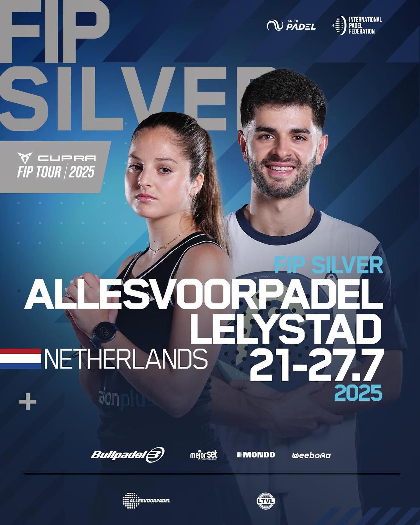 It doesn’t get much more real than this – the FIP announcement of our FIP Silver tournament is now live on the FIP website. Big thanks to our designer @oxxies and of course our main sponsor @allesvoorpadel_ and @padelfip.
So game on, because the big countdown has officially begun! Allesvoorpadel | Lelystad Open 2025 #bigger #better #padel @knltbpadel