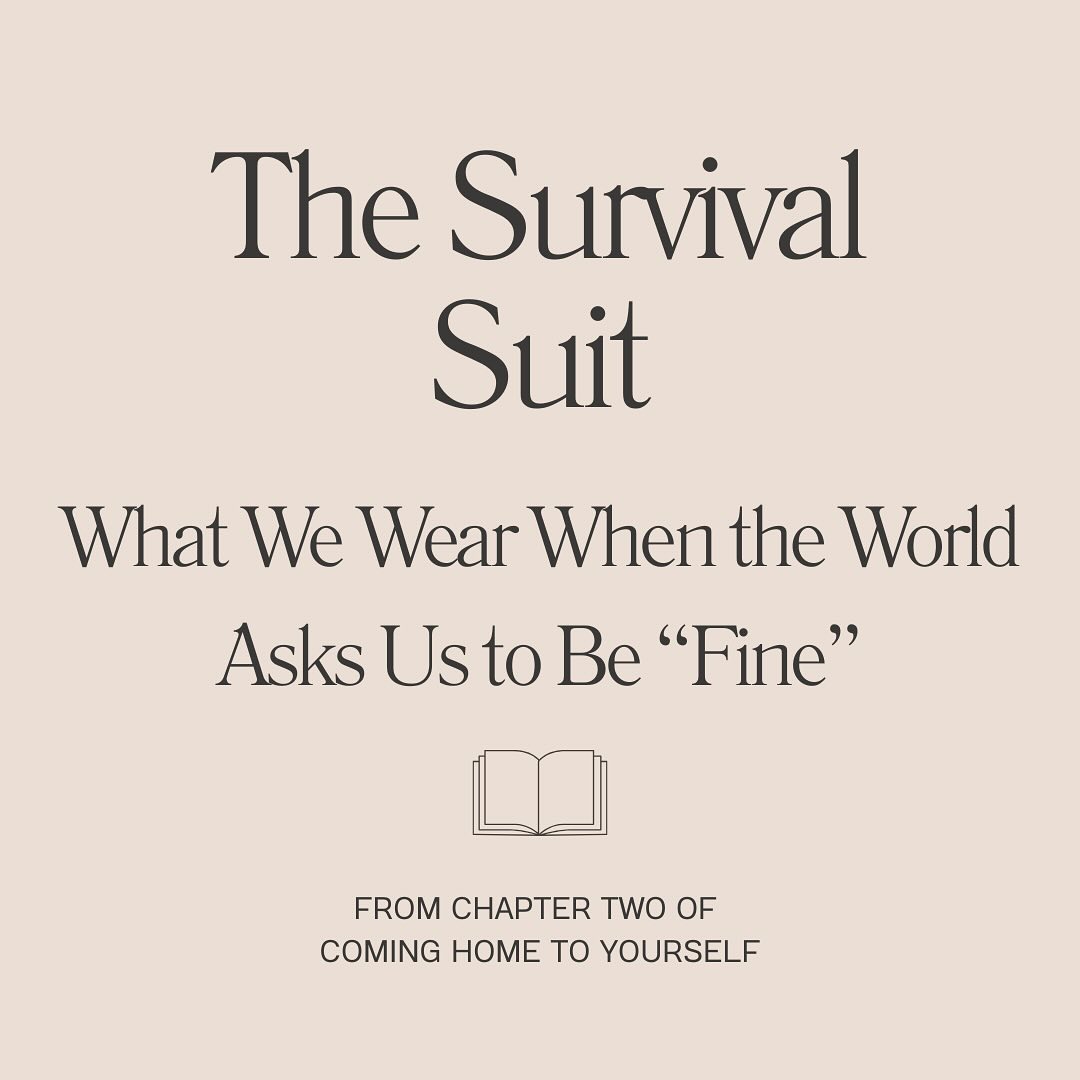 Have you ever found yourself saying “I’m fine” when, inside, you’re anything but?
We all have something I call a Survival Suit — a set of roles, patterns, and masks we unconsciously build to stay safe, keep others happy, and keep ourselves ‘together.’
Here’s a little excerpt from Chapter Two of Coming Home to Yourself☝🏻#survivalsuit #cominghometoyourself💫 #pausebreathedoyou
