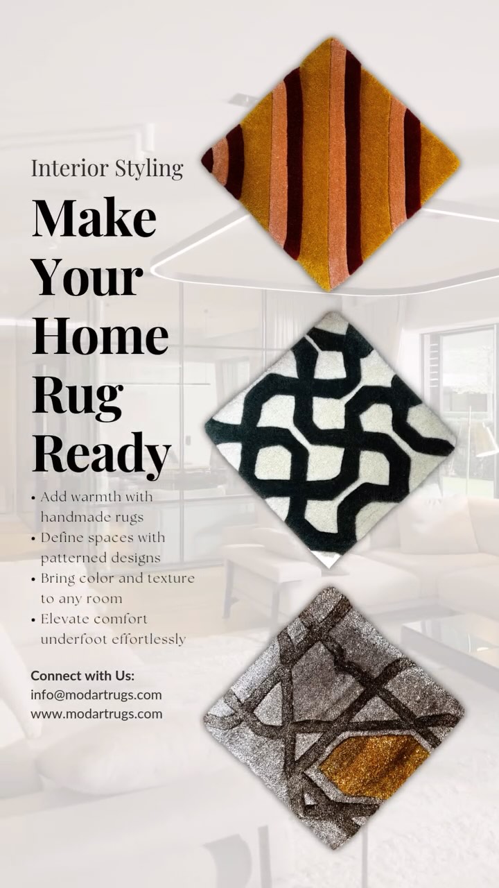 Handmade elegance that stands out. Ready to elevate your space?
DM @modartrugs to arrange a meeting!
#carpet #rug #carpets #rugs #interior #homedecor #interiors #interiordesign #interior_and_living #homedesign #rugsofinstagram #carpetsofinstagram #carpetsandrugs #rugsandcarpets #rugsforsale #rugshop #carpetshop #handtufted #handloom #handmade #madeinindia #dubaibusiness #explore #explorepage #rugsusa #rugsdesign #rugsdecor #dmtoorder #luxury #luxurylifestyle
{carpets, rugs, instagram, sale, home decor, interior decor, interior design, interior designer, dubai, dubai business, carpets and rugs, rugs and carpets, home decorating, home decoration, hand tufted rugs, hand tufted carpets, explore, viral, trending, fyp}