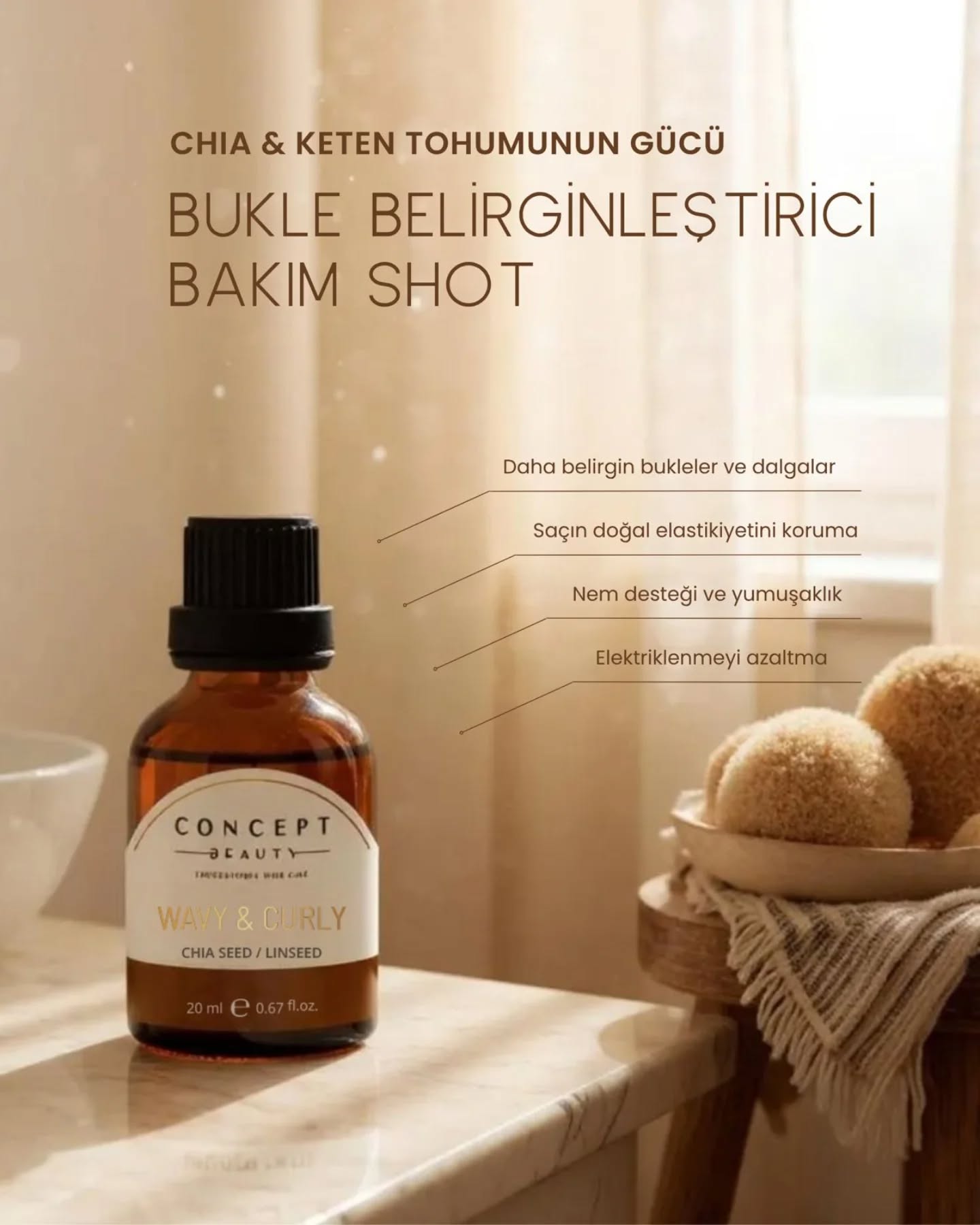 🌀 Chia ve Keten Tohumunun Gücü!
Saçlarını her taradığında kaybolan buklelerini geri kazanmak ister misin? Daha belirgin, daha sağlıklı, daha canlı… ✨
🌱 Keten ve chia tohumlarından elde edilen özel formülümüzle hazırlanan Bukle Belirginleştirici Bakım Shot, saçına sadece şekil değil, hayat da verir!
➕ Bukleleri ve dalgaları belirgin hale getirir
➕ Elektriklenmeyi azaltır
➕ Nem desteği sağlar
➕ Saçı besler ve güçlendirir
➕ Dayanıklılık ve yumuşaklık verir
➕ Saçın doğal elastikiyetini artırır
➕ Mat ve cansız görünümü ortadan kaldırır
💧 İster şampuanına ekle ister yoğun bakım için doğrudan uygula. 20 ml’lik bu küçük ama güçlü şişe, buklelerinin en iyi haline ulaşması için seninle!
💚 Silikon, paraben ve SLS içermez.
🌿 Vegan formül.
🇹🇷 Türkiye’de üretildi.
📌 Mineral ve yüksek protein içeriği ile saçları beslerken; mikro fiber yapısı sayesinde yıpranan saçları onarır.
👇🏻 Aşağıya bir not bırak, biz de sana buklelerine özel bakım sırlarını gönderelim!
#ConceptBeauty #BukleBelirginleştirici #SaçBakımı #BukleAşkı #SaçRutini #VeganBakım #CurlyHairDontCare #KıvırcıkSaç #DoğalGüzellik #KendiŞampuanınıTasarla