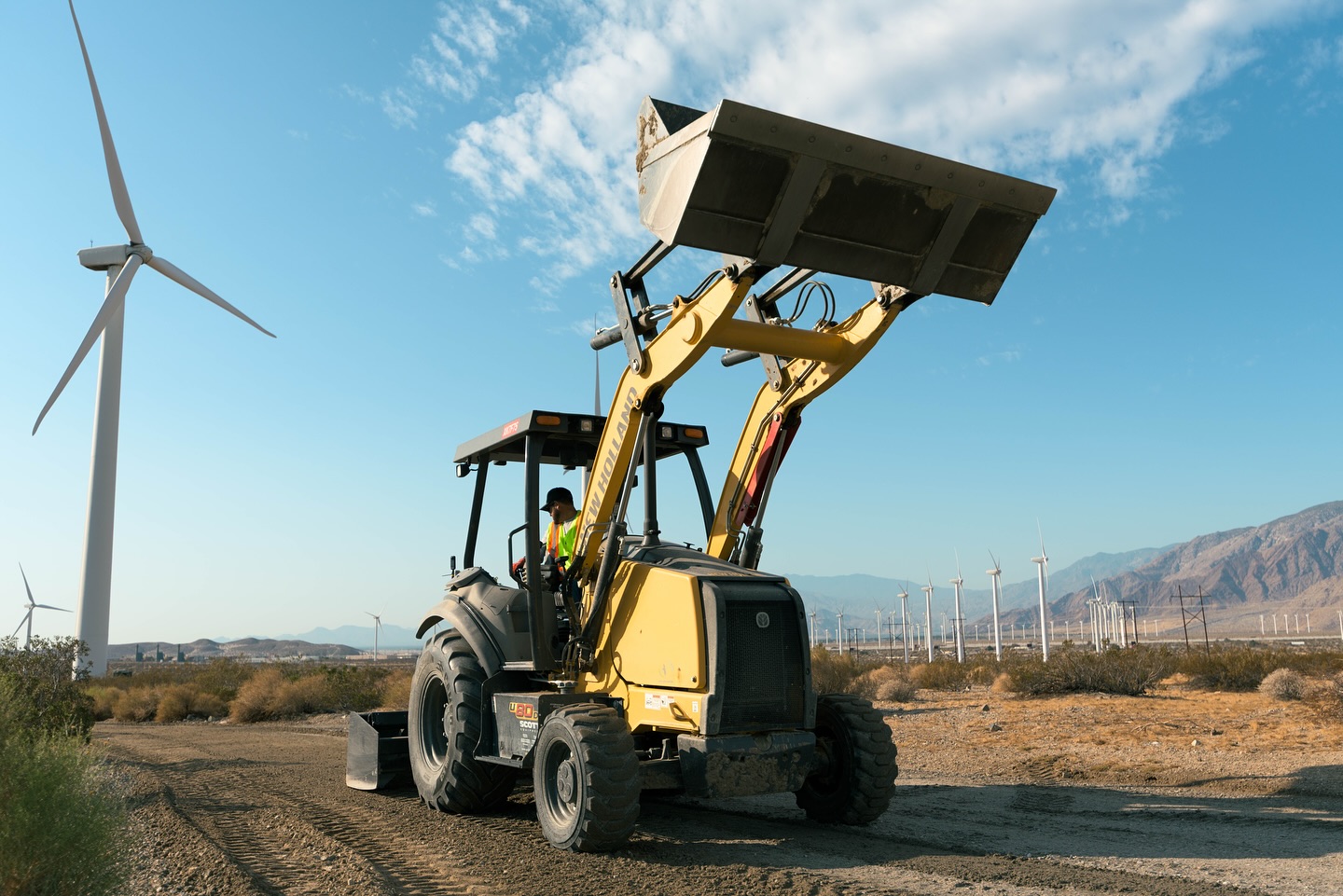 📍 Palm Springs, CA
We’re currently performing road grading operations at a utility-scale wind farm in Palm Springs. This project involves reshaping and stabilizing existing access roads to support ongoing turbine maintenance and improve all-weather access.
Key tasks include:
✔️ Cut and fill to correct road cross-slopes
✔️ Subgrade compaction and moisture conditioning
✔️ Application of aggregate base for erosion control
✔️ Drainage improvements to mitigate runoff
Working in high-wind conditions and desert terrain requires precision grading and coordination with site operations. Proud to support infrastructure that powers renewable energy.
#dozer #613 #613scraper #scraper #watertruck #overexcavation #grading #loader #cat930 #coachellavalley #afloresgrading #aar #construction #constructionlife. #newholland #skiploader #catequipment #caterpillar #hwmf #heavyequipment