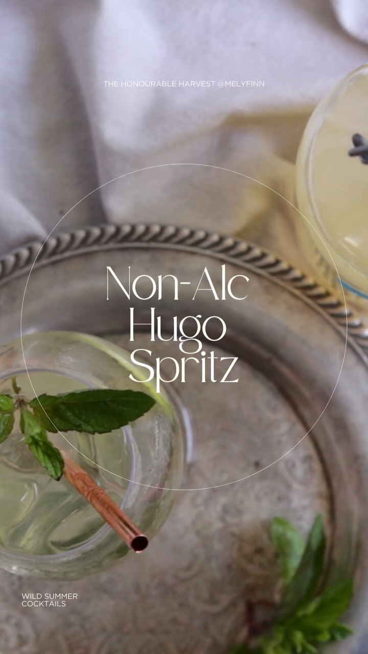 Elderflower spritz but make it non alc!
Traditionally Hugo Spritz is:
1/2oz of elderflower liqueur
4 ounces of Prosecco
Garnished with a sprig of mint (and lemon or lime)
This non-alcoholic version I am using my elderflower soda with an elderflower syrup and mint and lime to pump up the refreshing acidity.
1/2 oz elderflower syrup (1:1)
Two sprigs mint
Top with housemade elderflower soda
Garnish mint and lime wheels
Muddle mint and syrup together and let that baby marinade for a few minutes in the cocktail glass. In your wine glass fill half way with ice and add two lime wheels and your mint and syrup mixture. Top with ice to the top and pour the elderflower soda over the top. Garnish with a wheel of lime and sprig of mint. Yum!
No one is saying you can’t add a cheeky ounce (or four) of something yummy in here, but the moral of the story that you don’t need alcohol to make it delicious.
#cocktails #cocktailsathome #nonalc #nonalcoholic #nonalcoholicdrink #wildbychoice #wildsoda #foraged #thehonourableharvest