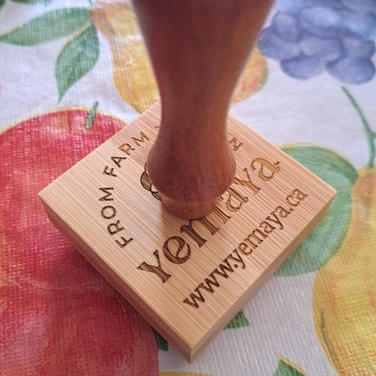 Stamper came in the mail today! #stamp #yemayanaturalproducts #yemaya #fromfarmtoskin #logo #exciting #rebrand #relaunch #comingtogether #wyoming #ontario #canada ##local #support #handmade #since1996