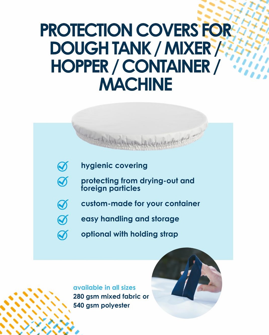 You are interested? Contact us and together we will find a solution for your individual problem!
⬇️ contact us here: ⬇️
📲 DM on our social media accounts @cleanbakeproofing
📞 +49 345 681 57 19-0
📧 sales@itt-textiles.com
𝗖𝗟𝗘𝗔𝗡𝗕𝗔𝗞𝗘 - your partner for bakery textiles 🤝