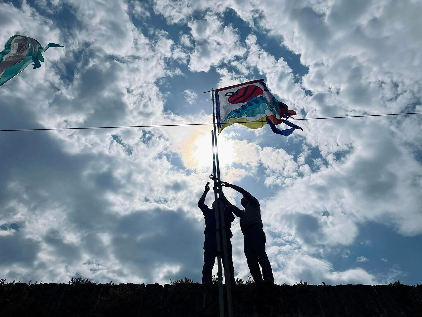 Flags going up! We are almost there!!!