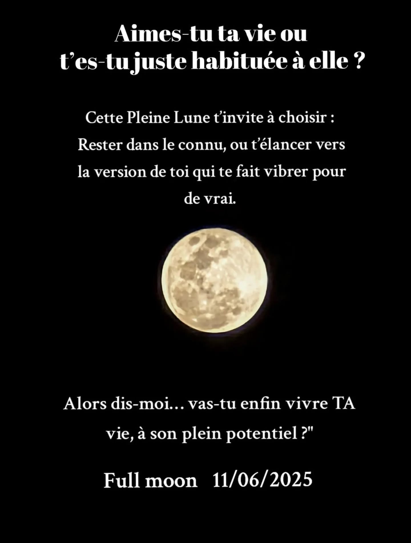 Il y a des soirs où la lune éclaire plus que le ciel… elle éclaire nos vérités intérieures.
Cette Pleine Lune, chargée de l’énergie du Scorpion et du Sagittaire, vient réveiller quelque chose de profond :
Le besoin d’expansion.
Le besoin de sens.
Le besoin de se rappeler qui on est vraiment.
Elle nous murmure que le changement commence par une simple question :
Aimes-tu ta vie actuelle… ou t’es-tu juste habituée à elle ?
C’est le moment de regarder en soi. De suivre les signes.
De ressentir la vision qu’on porte en silence depuis trop longtemps.
Alors…
Vas-tu enfin vivre TA vie, à son plein potentiel ?
PS : Oui, c’est bien moi l’artiste derrière ces deux photos.
La première a été prise ici même à Tulum 🥰
Et la seconde… capturée un soir de Pleine Lune depuis ma chambre du Hyatt Regency à Paris, avec une vue directe sur la Tour Eiffel. Un moment gravé dans ma mémoire, puissant et symbolique. 🌕🙏🏾♥️
#pleinelune #pleinelunejuin #réflexion #transformation #gratitude #introspection #éveil #astrologie #conscience #expansion #fyp #foryoupage #fypシ゚