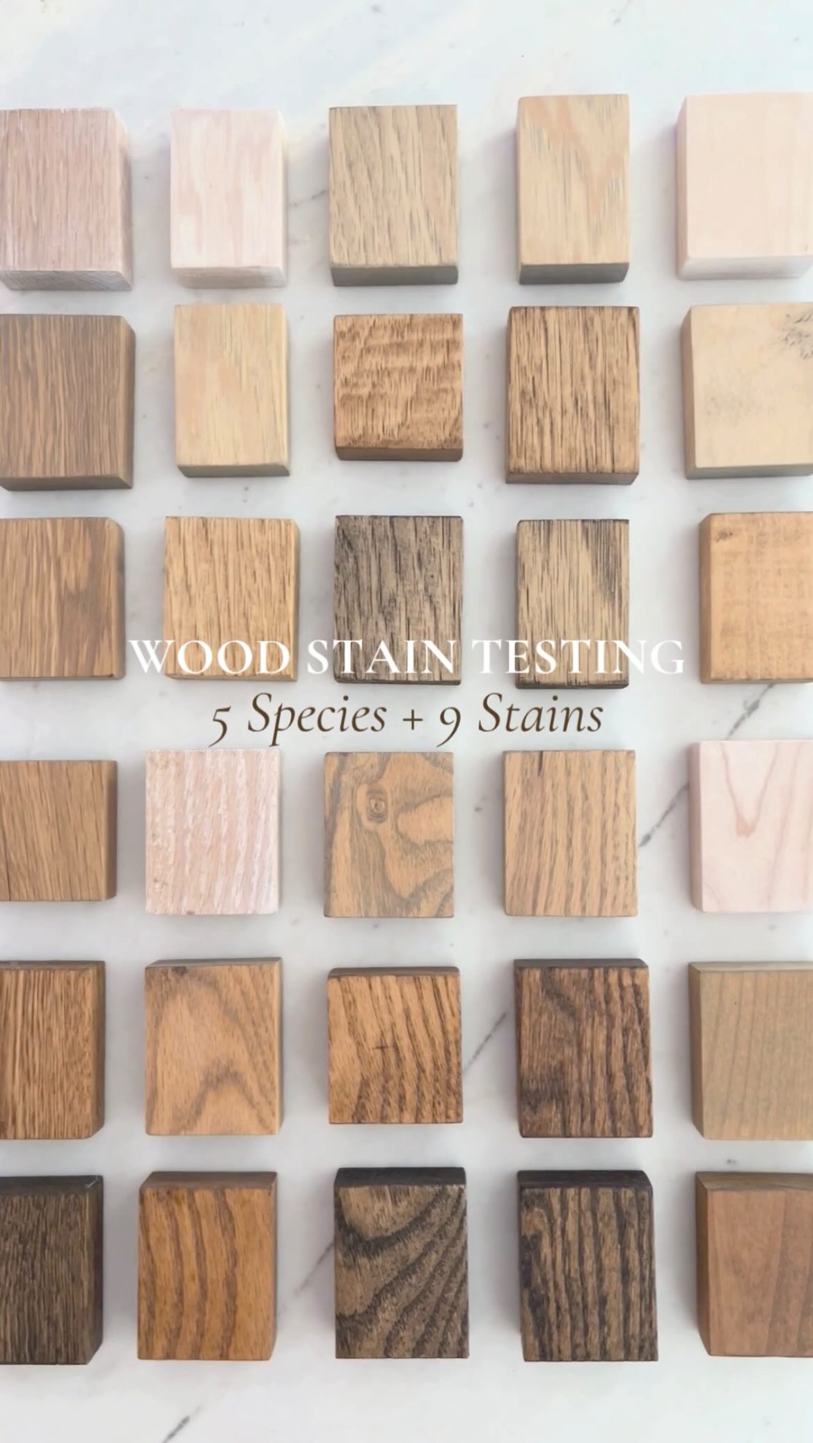 Heavily encourages “Screenshotting” + “Saving for later” (your future self will thank you) 😜 Doing the dirty work so you don’t have to
We tested 9 Different Stains on 5 Different Wood species for endless staining possibilities ✨ Custom cabinetry, floating shelves, fireplace mantles & surrounds, wood floors, tongue and groove, ceiling beams, you name it!
Shoutout to @theprimelifegroup for hooking it up with the wood samples to make this happen 🤝
#designdecisions #customhomes
#designertips #designdetails #woodstain #woodfinish
#woodstaining #interiordesigning #homebuilding #homerenovation #customcabinetry #woodbeams #wooddesign #woodworking #cabinetrydesign #interiorfinishes #floatingshelves #fireplacemantel #fireplacesurround #staintest #materialpalette #beforeyoubuild #atlhomes #atlinteriordesigner #interiordesignatlanta #atlantainteriors