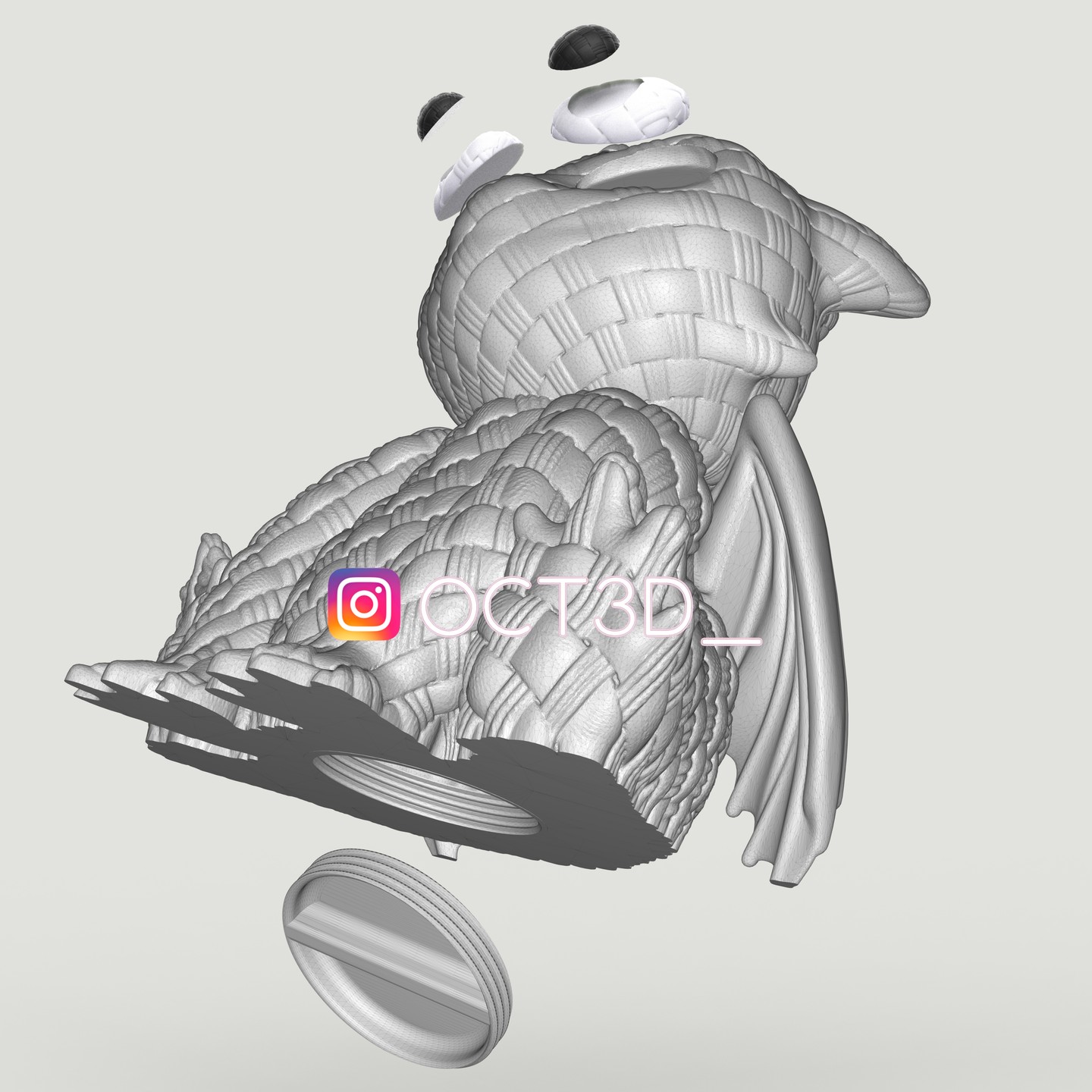 Alcancia chimuelo
Archivos en cults.
#howtotrainyourdragon
#3dprint
#impresion3d