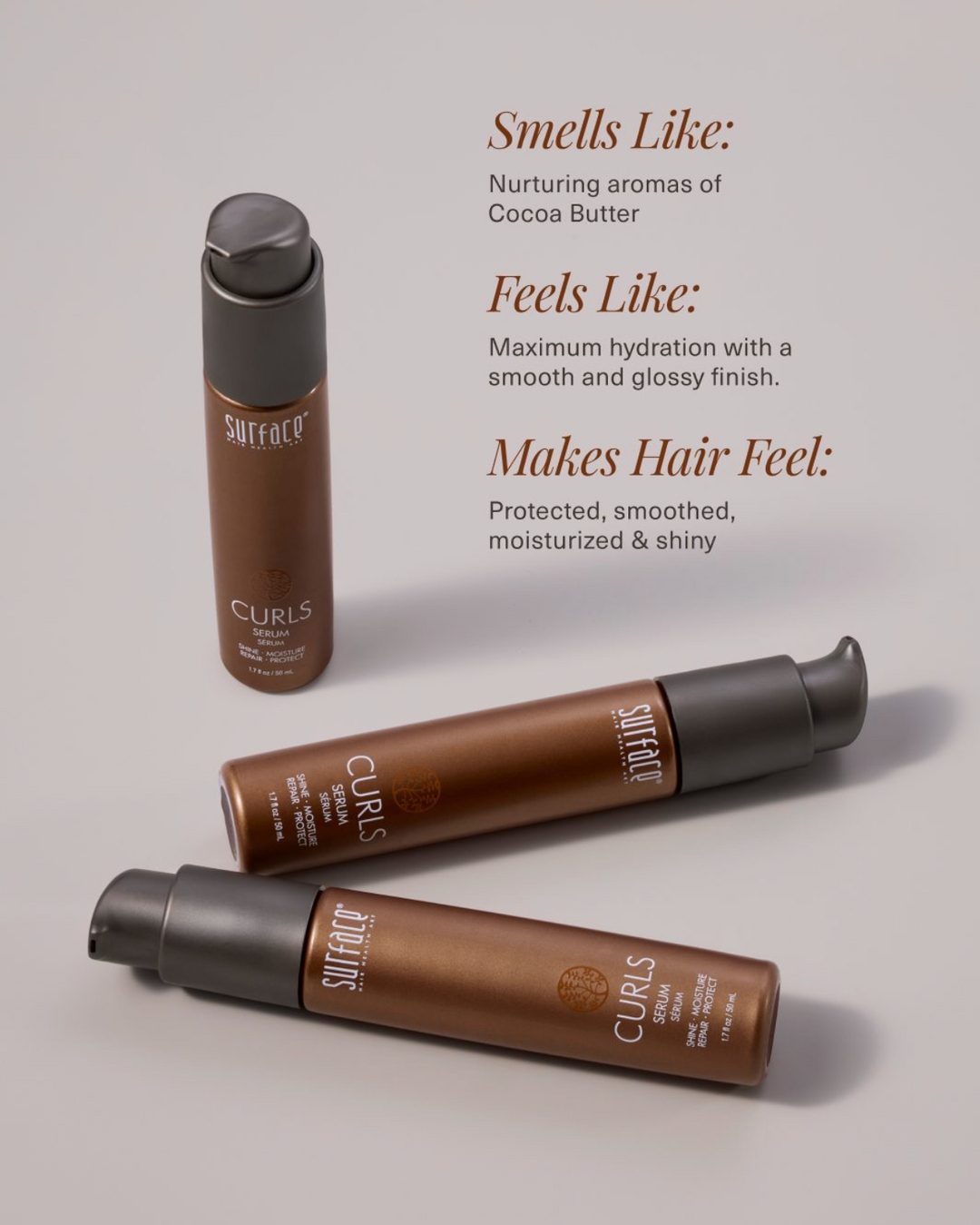 No matter which formula you choose, Surface Curls leave-in solutions are ready to fight the frizz and condition your coil all day long. 🤎🤩