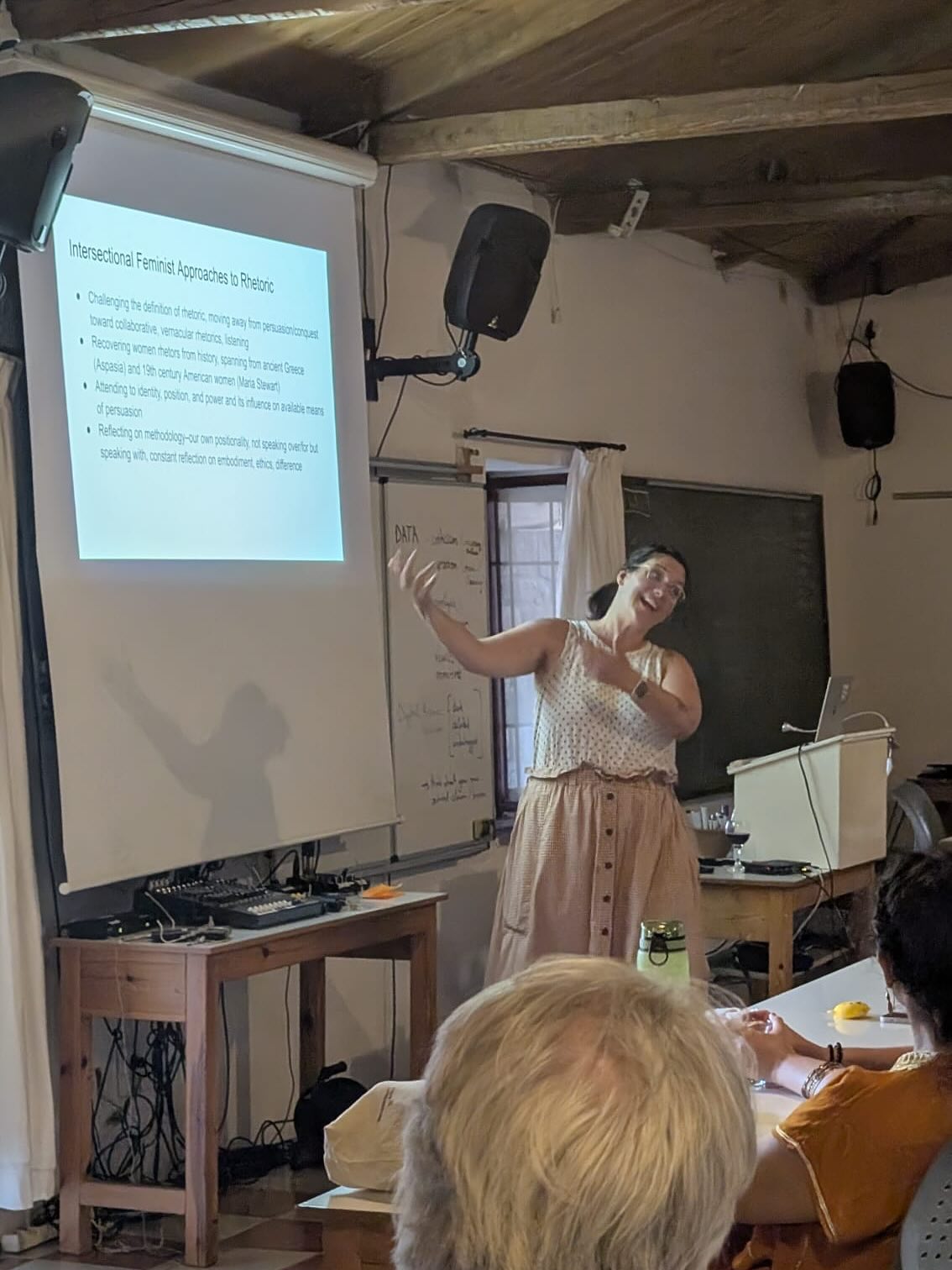 Several days into the #digitalhistory workshop in #lesvos 🇬🇷 Trying to work across academic disciplines to coalesce the field data gathered in days 2&3. Brainstorming, faculty research presentations, & finding time for reflection & self-study. 🤓 #nerdcation #interdisciplinary
