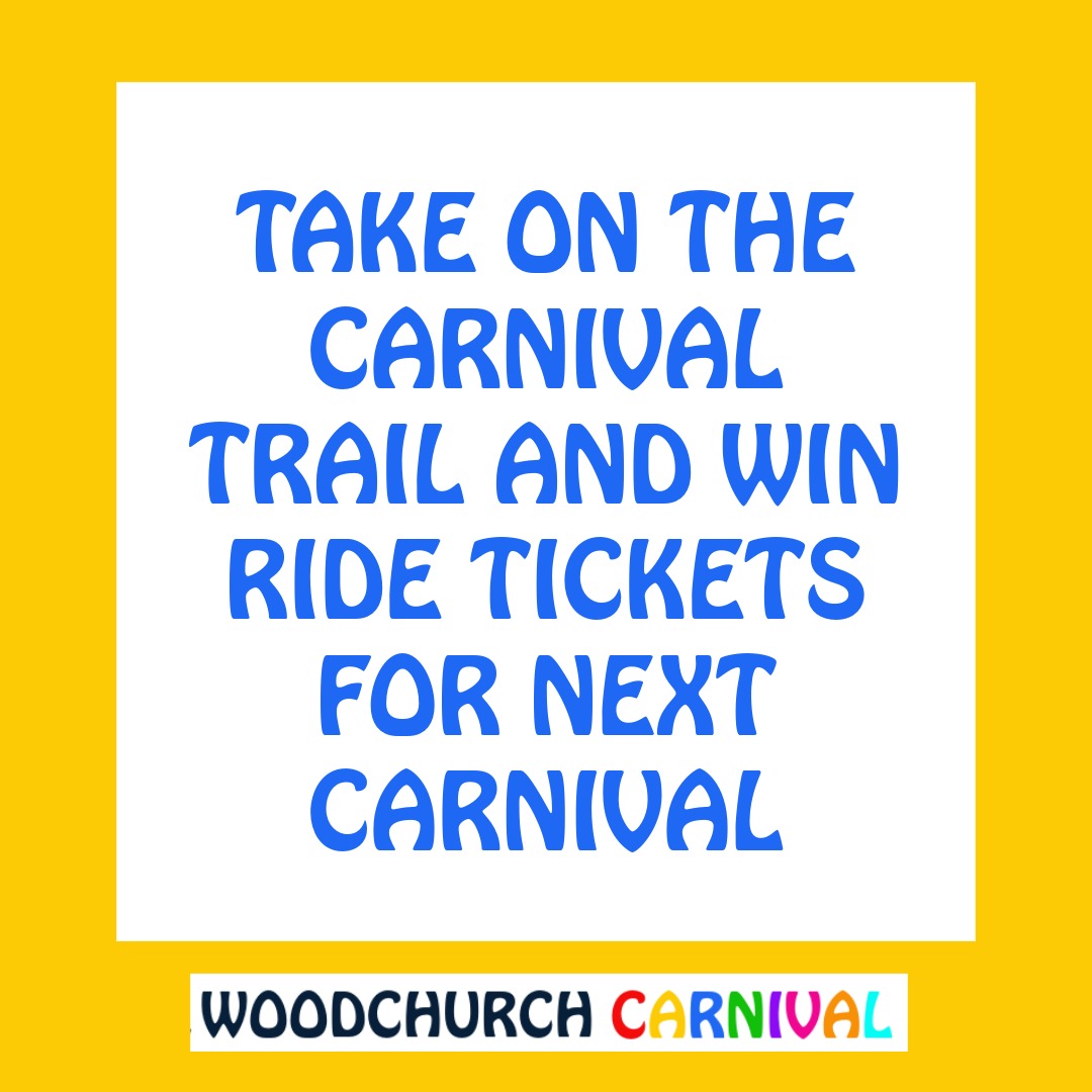 Pop into the Woodchurch Hub to pick up your Carnival Trail Tracker.
Find the photos form previous Carnivals we've hidden round the village and you could win ride tickets for Carnival 26!