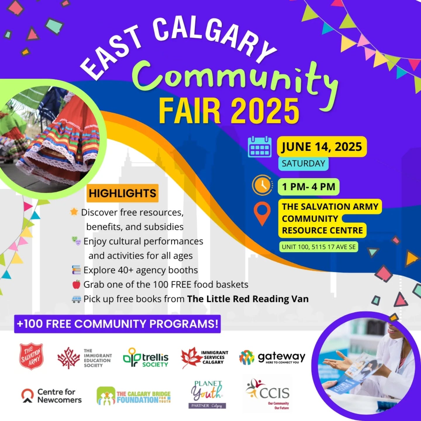 We're excited to be part of the East Calgary Community Fair again! Join us this afternoon for resources, fun, and community celebration! There will be performances and activities for all ages.
We have something a little different this year. Curious? Come see our booth and discover our playful approach to wellbeing for yourself!
#yycliving #yycevents #Calgary #EastCalgary #yyc #yycfamilies #community #wellbeing