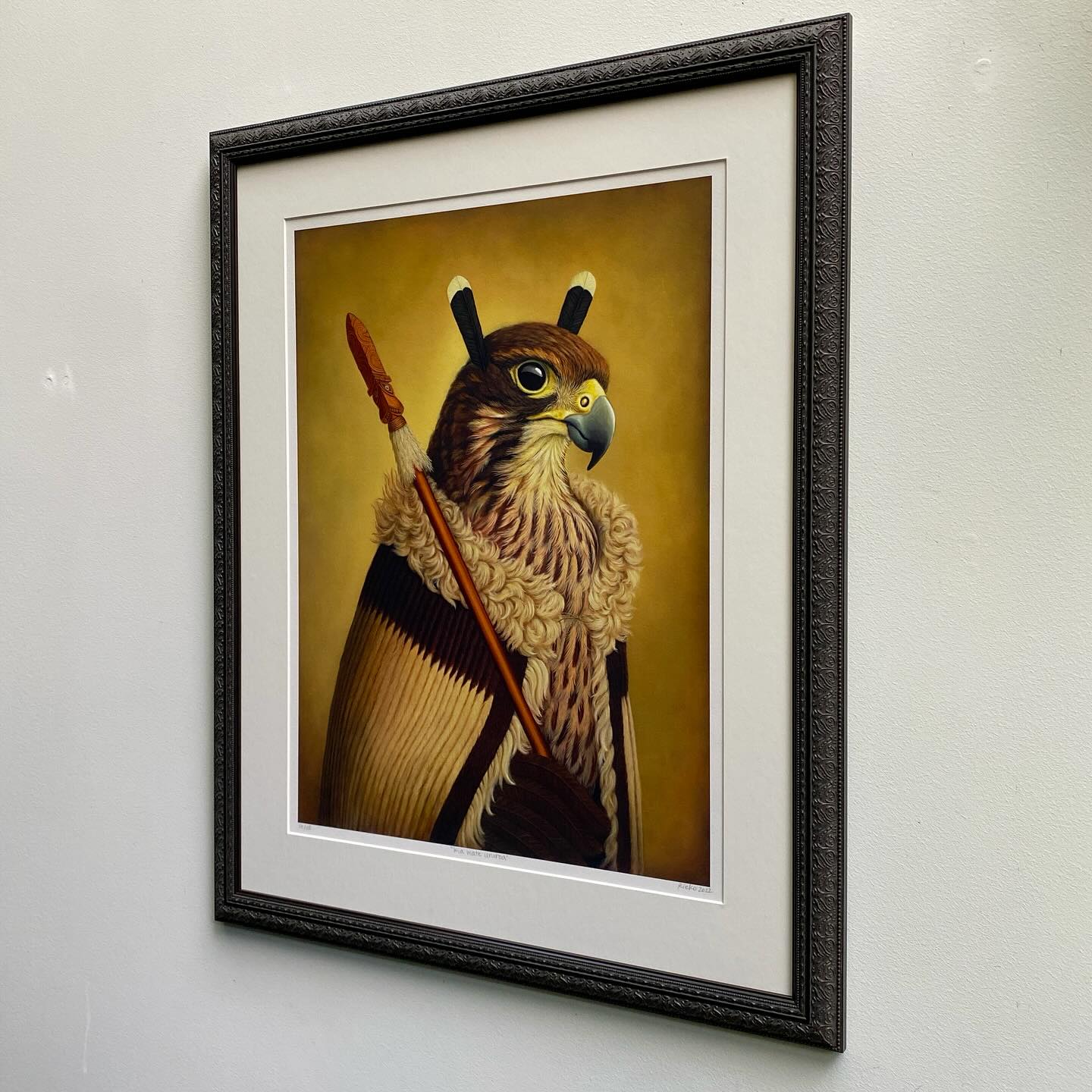 “Kia Mate Ururoa” limited edition fine art print by Rieko Woodford Robinson all framed up in a moulding from the Imperial range supplied to us by Larson Juhl NZ. Tu Meke!
#riekowoodfordrobinson
#wellingtonartist
#newzealandartist
#limtededitionprints
#karearea
#kārearea
#falcon
#newzealandfalcon
#larsonjuhlnz
#nzframers