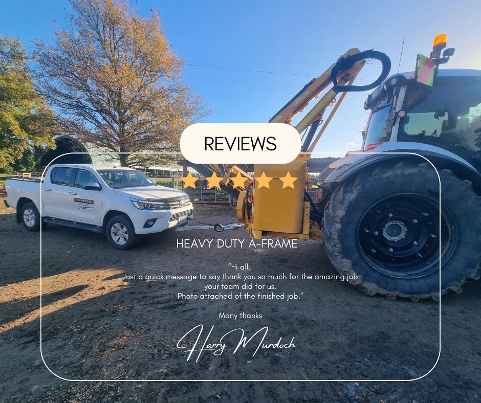 The agricultural season has been made somewhat easier for our colleagues Murdoch’s - Agricultural Contractors
A-framing but heavy-duty style, manufactured, installed, and customized in-house at Pro Bars to suit this Hilux workhorse in every season.
Are you in a similar industry, let us assist in making your worksite more accessible in tow.
📌 Located 28 King St, Hamilton.