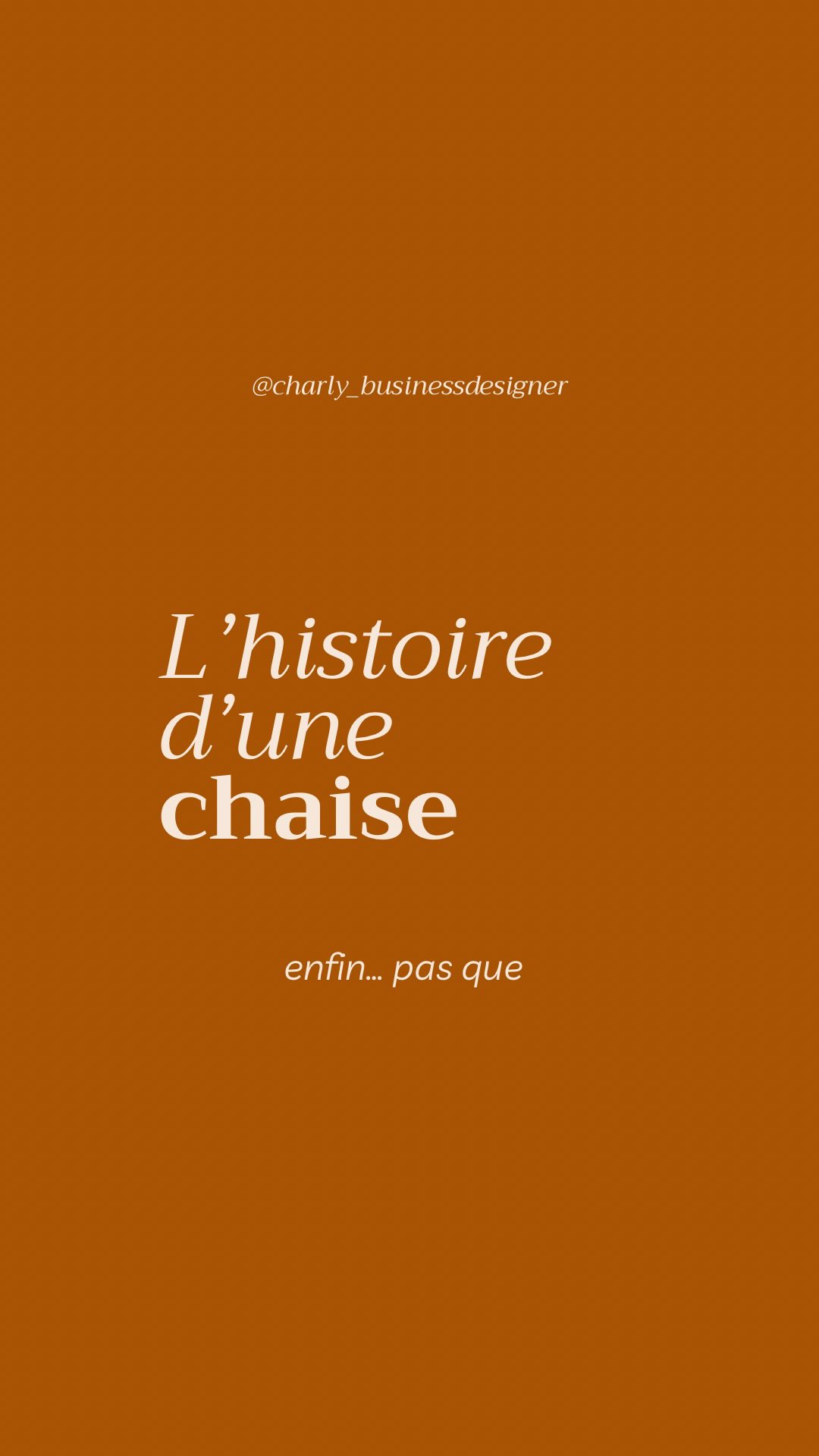 L’histoire d’une chaise
#storytelling #personaltelling #marketing #communication #creation #designer #entrepreneur #productdesigner #mindset