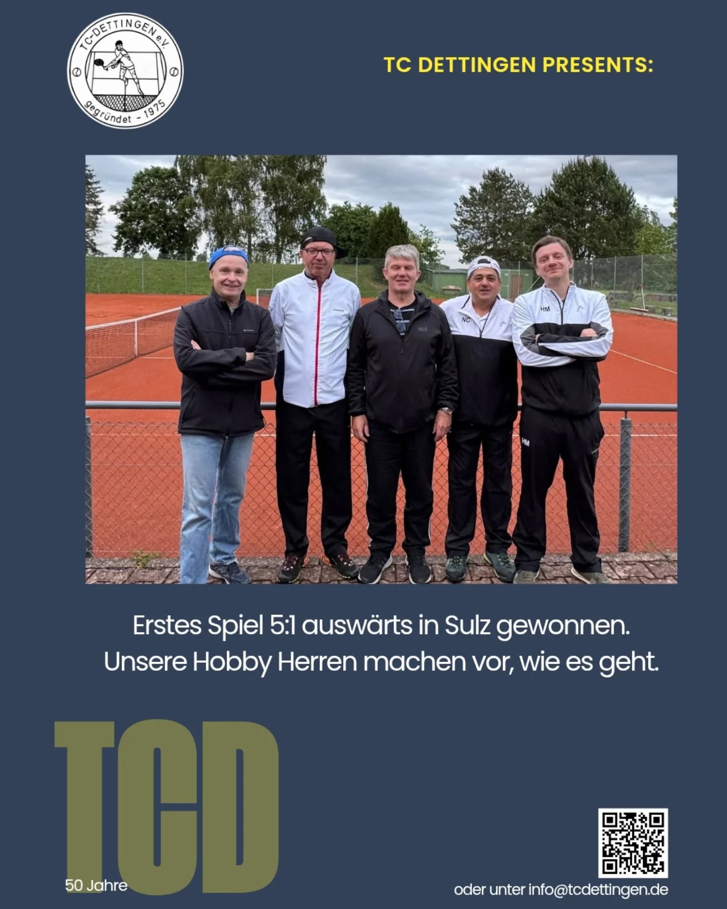 Hobby Herren machen es vor. In einer bisher durchwachsenen Herrenbilanz (Herren 1-4) glänzen sie mit einem 5:1 Auswärtssieg in Sulz. #herren #tcd #wtbtennis