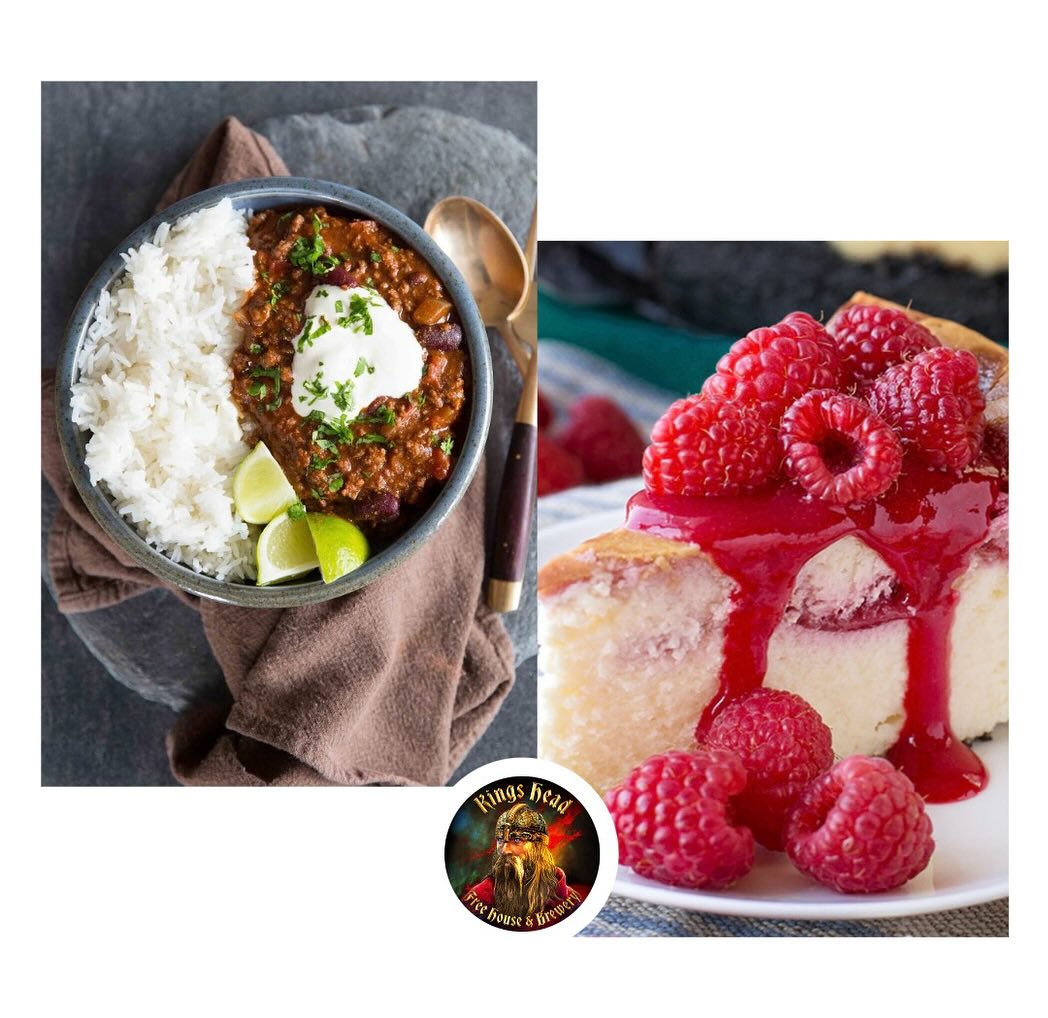 Friday 13th June - TWO COURSE SET MENU - Lavenham Butcher grass fed slow cooked chuck steak chilli with rice and soured cream followed by Nico’s summer ready Raspberry cheesecake.
Saturday 14th June - TWO COURSE SET MENU - Nico’s raved about Blythburgh Pork Chop is back, this time in a shallot and cider cream with crushed potatoes and purple sprouting broccoli followed by a sumptuous Chocolate Ganache Tart!
Please email info@kingsheadbildeston.com to book a table or click the book a table link in our biog