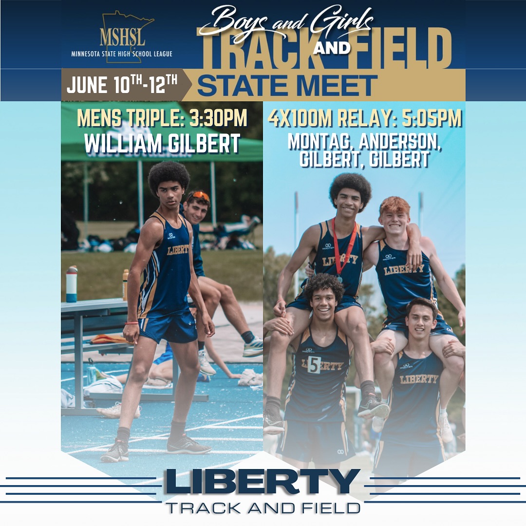 It’s time for our Lions to take on the Minnesota State Track and Field Championship!
———
Field events begin at 3:30pm, with William Gilbert leading us off in the Triple Jump, and our 4x100m relay group takes the track at 5:05pm!
———
The meet will be held at St. Michael Albertville High School: tickets are available on GoFan, and the meet will stream live to NSPN.tv. Live times will be updated on Wayzata Results.