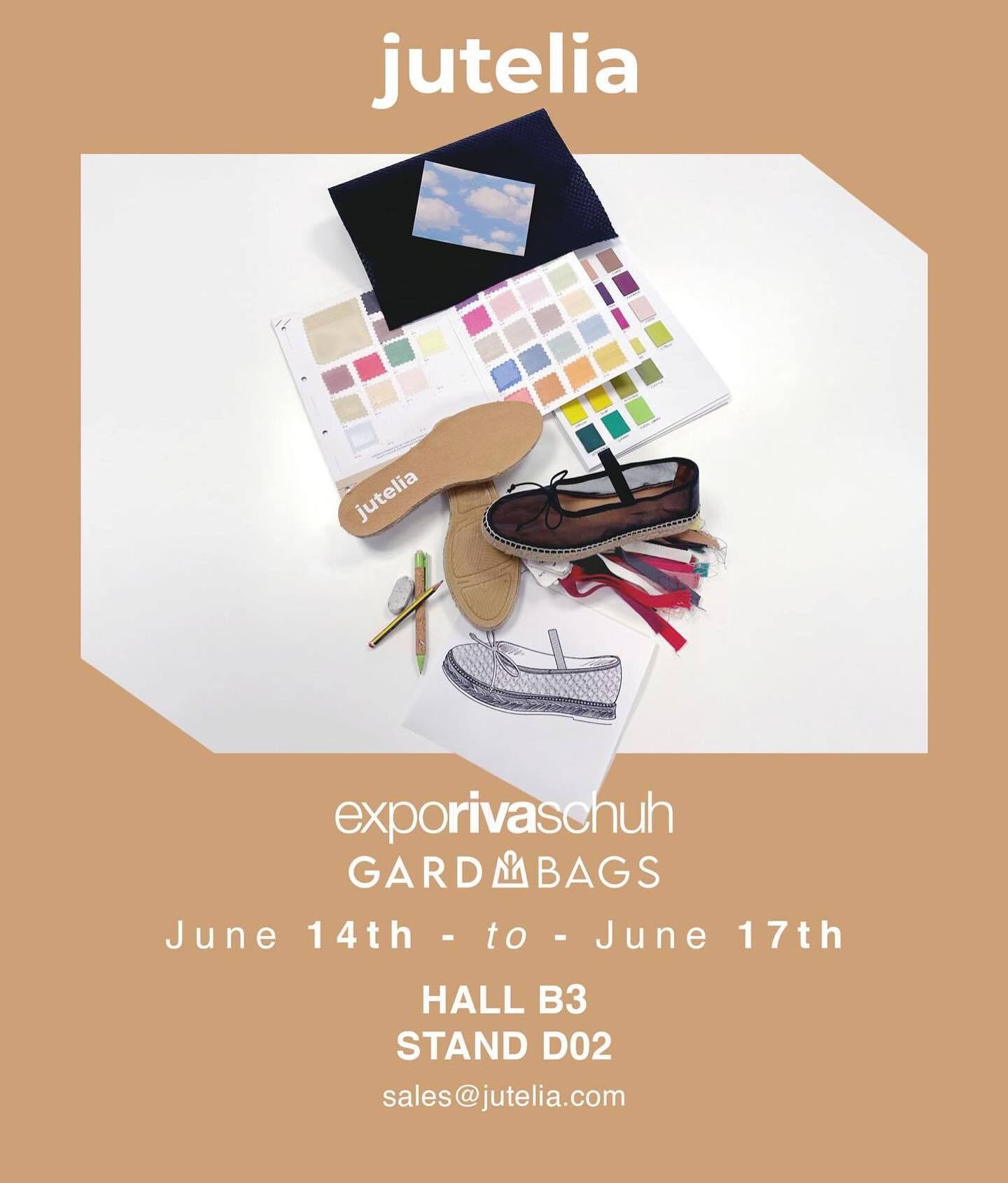 Come & visit us … @jutelia_ @exporivaschuh … JUTELIA @ HALL B-3 / STAND D-02