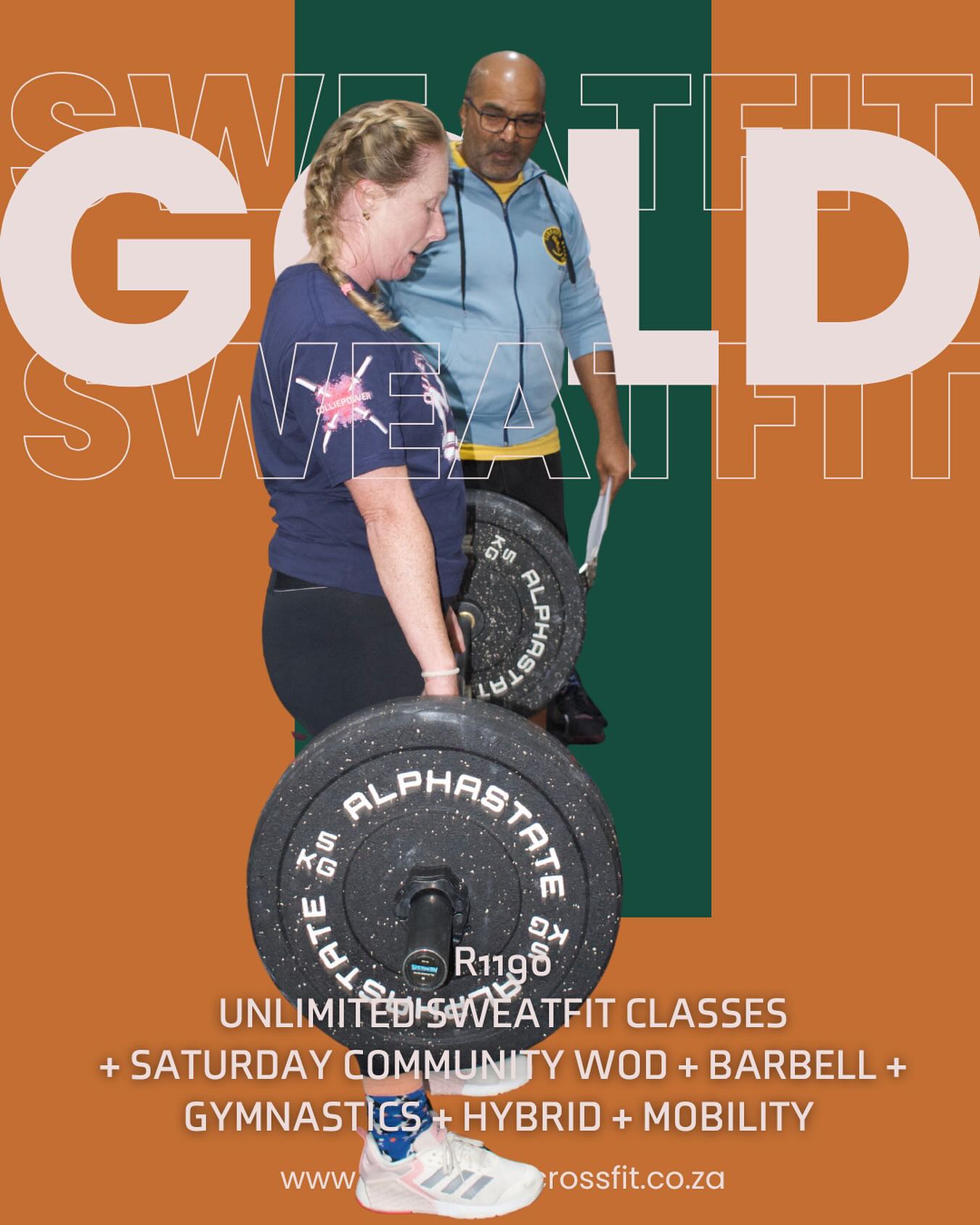 SWEATFIT GOLD 🏆😮💨
Yes of course there is a SweatFit Gold for all you crazy people that want to come every day and then some 😉 This membership will unlock your fitness in ways you will never expect!
Try it, we dare you 👀