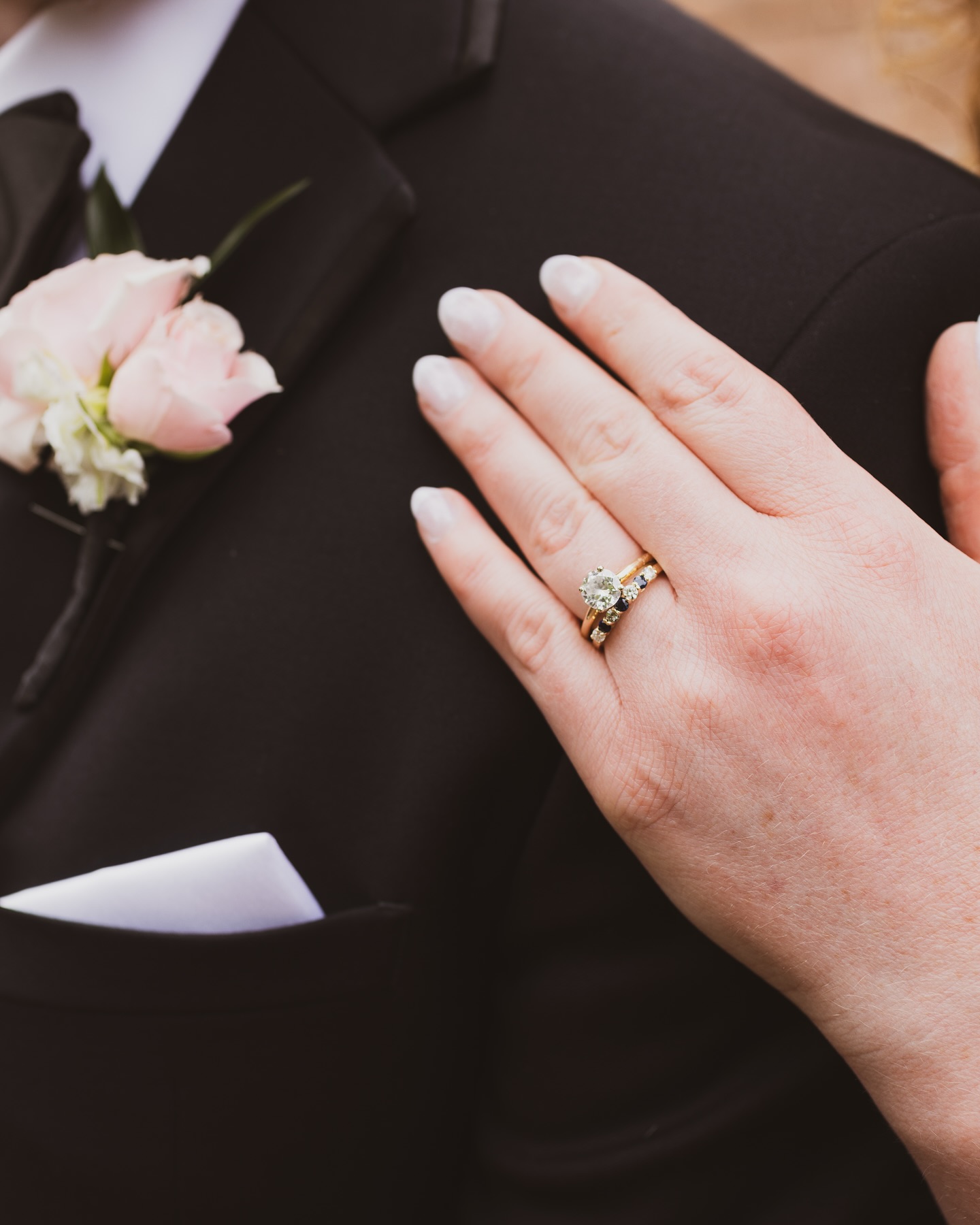 Just out here photographing love, rings, and florals like I didn’t Google “how to make hands look elegant” an hour before this. 💍