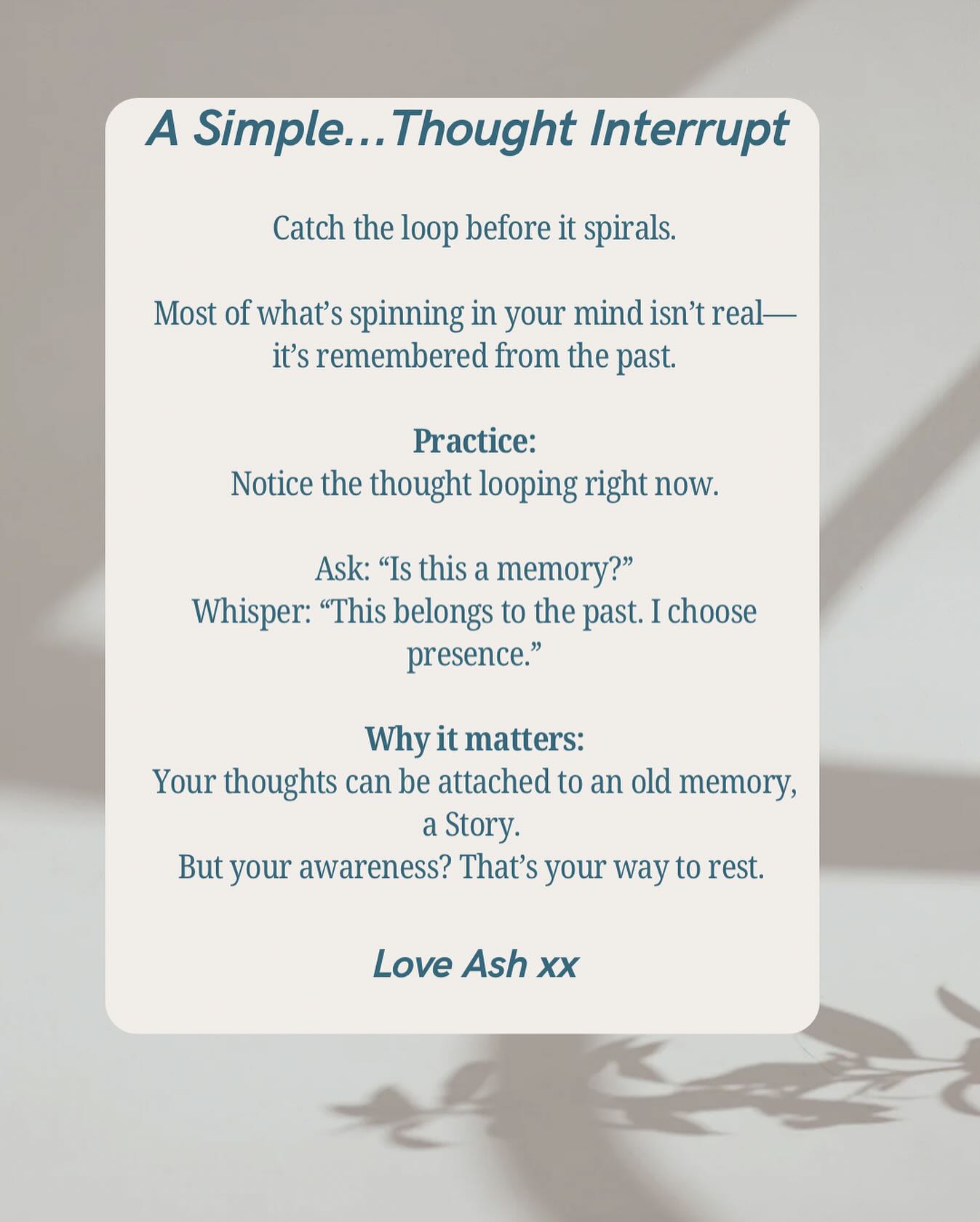 If you ever feel trapped in a spiral of the mind, try this.
Save it for later!