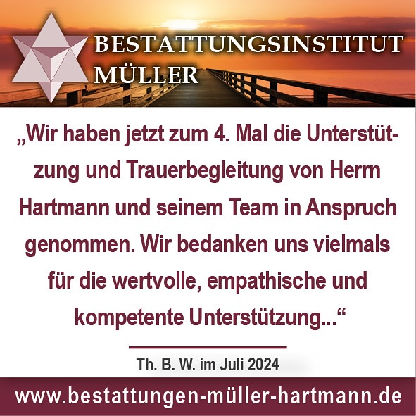 #danke für die tolle #bewertung !!! 🙏 Für einfühlsamen Beistand im Trauerfall … 🌿 Wir sind 24 Stunden in #donaueschingen für Sie da ! Ihr Bestattungsinstitut Müller .. #24h #soforthilfe #durchgehendonline #immererreichbar #erdbestattung #feuerbestattung #seebestattung #beistand #trauerfeier #bestattungsvorsorge #überführung #bestattungsinstitut #donaueschingen #bräunlingen #baddürrheim #kundenfeedback #rezension #googlerezensionen #googlebewertung #bewertung #kundenbewertung #5sterne www.Bestattungen-müller-hartmann.de @alle
