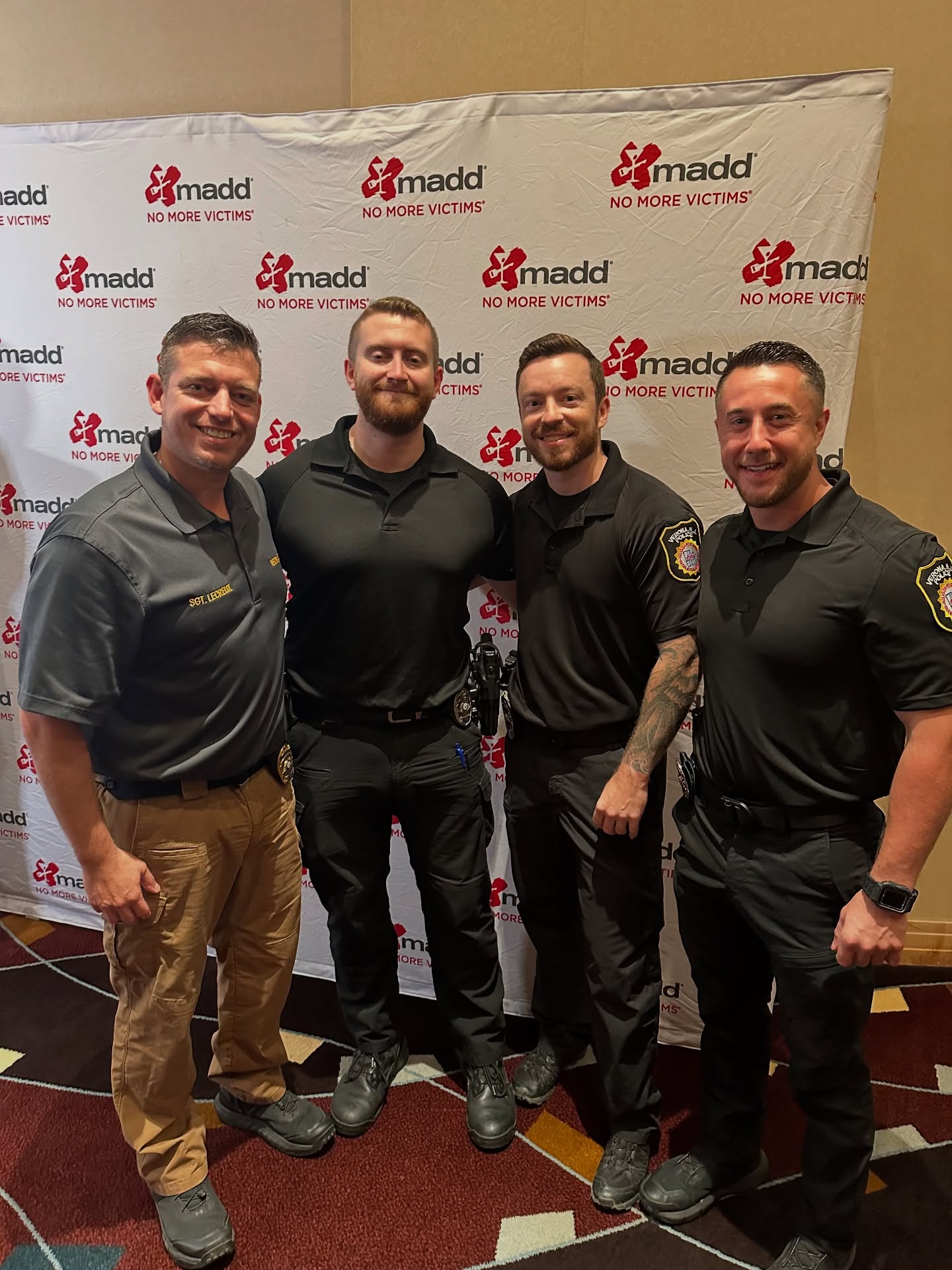 Congratulations to Verona Officers Joseph Clark, Shane Daly, and Brendan Heller for receiving the Recognition of Excellence Award from MADD (Mothers Against Drunk Driving).
Their dedication to removing impaired drivers from the road helps keep our community safe. Thank you for your continued commitment to public safety. #VeronaPD #MADD #dwienforcement #recognitionofexcellence #veronapd #vpd #veronapolice
