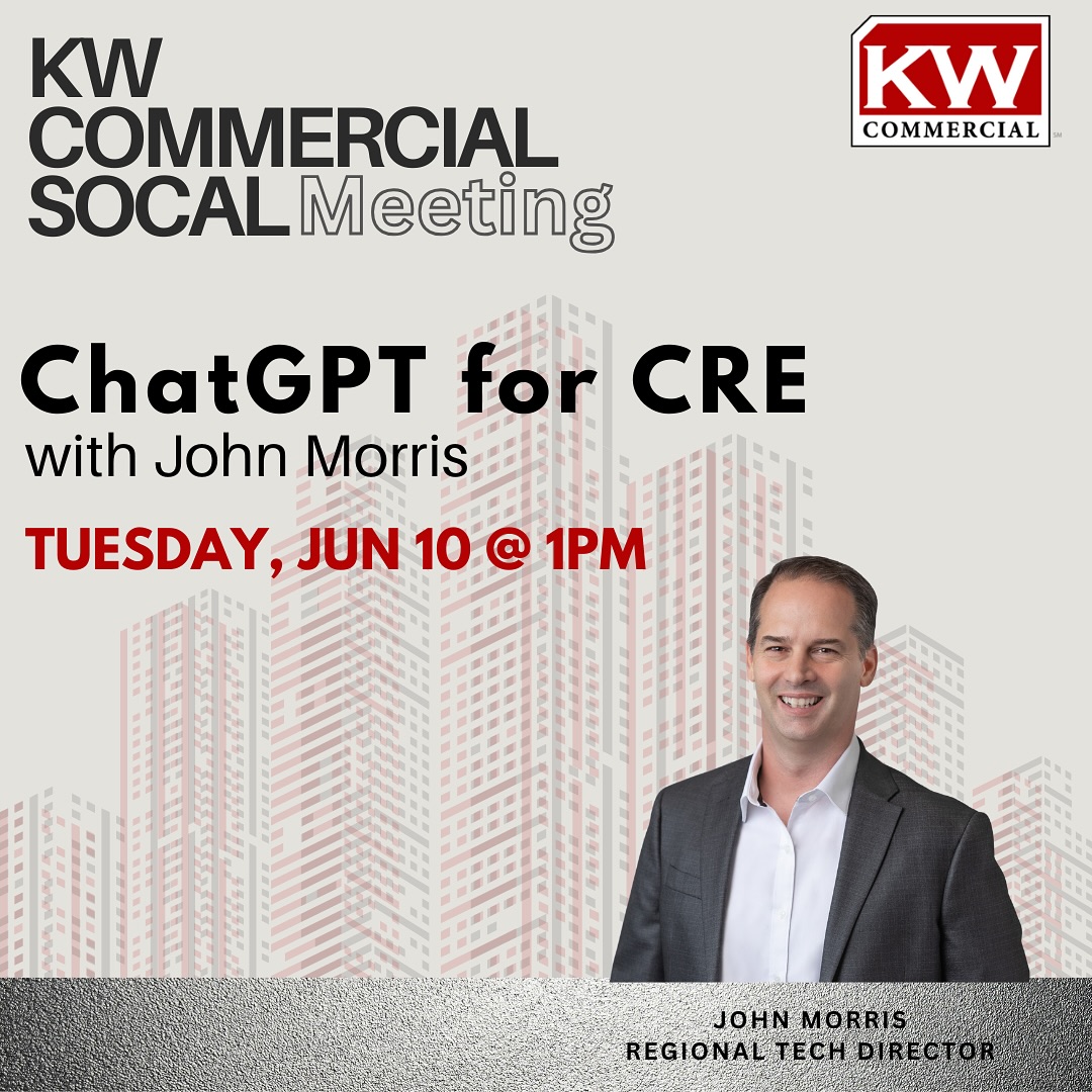 🤔How can you optimize you CRE business? John Morris will show you hacks using ChatGPT.🚀🏆Don’t miss it! See you Tuesday, June 10 on zoom. DM4 link.
✅Use AI to summarize leases, offering memos, and market reports in seconds
✅Draft professional proposals and investor updates—automatically
✅Research zoning, comps, and rent trends with simple prompts
✅Create LOIs or outreach emails without starting from scratch