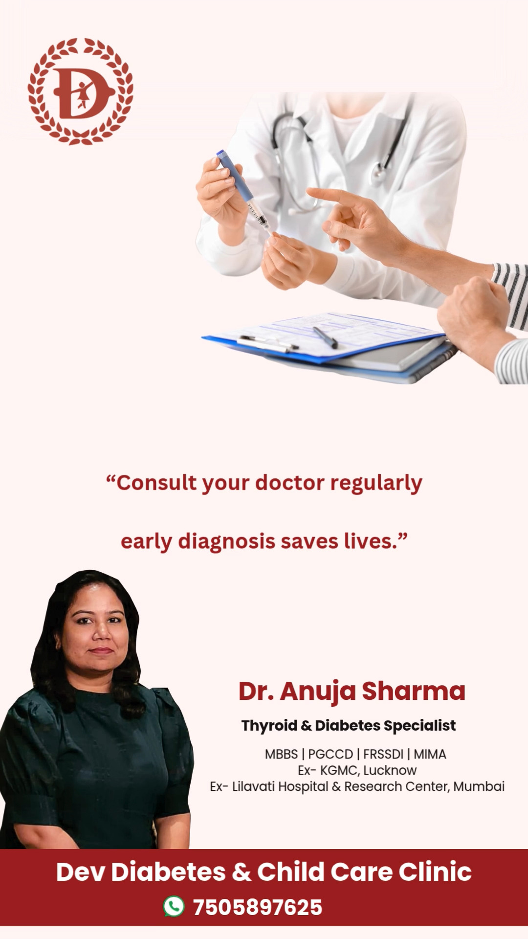 🩺 Understanding Diabetes: Type 1 vs Type 2
At DEV Diabetes CHILD CARE CLINIC, we believe that awareness is the first step toward prevention and management.
👶 Type 1 Diabetes: Often diagnosed in children and young adults. It's an autoimmune condition that requires lifelong insulin therapy.
👨👩👧👦 Type 2 Diabetes: More common in adults, but increasingly seen in children due to lifestyle factors. Managed through diet, exercise, and medication.
Let's work together to raise awareness and ensure a healthier future for our children. Early diagnosis and proper care can make all the difference!
📍 G-Floor, Alpha Tower, Near Deviram Food Circle, Sikandra, Agra
📞 Call/WhatsApp us at +91 75058 97625
#DiabetesAwareness #Type1Diabetes #Type2Diabetes #ChildHealth #PediatricEndocrinology #DEVDiabetesClinic #AgraDoctors #PreventDiabetes #HealthyKids #ChildCareClinic #DiabetesEducation #JuvenileDiabetes #HealthAwareness #AgraHealthcare