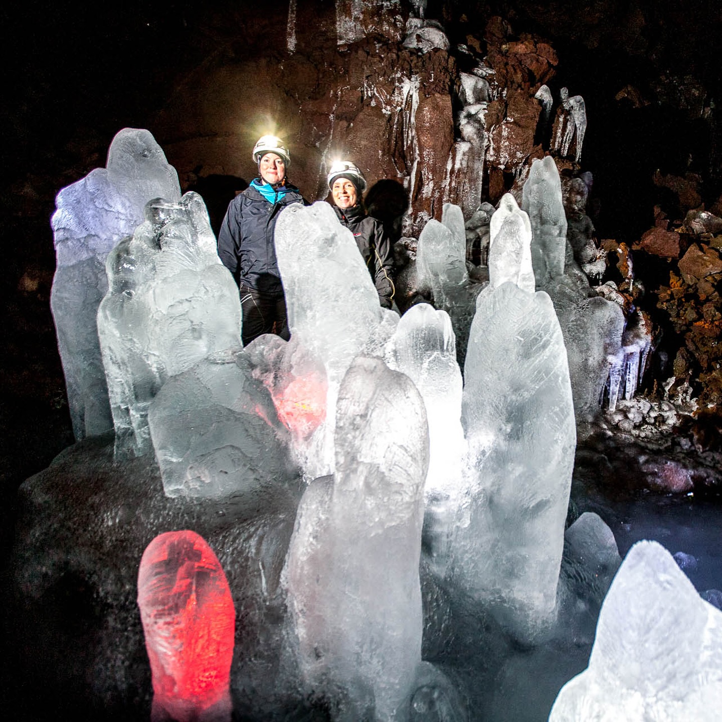 #Lofthellir Lava-Tube Ice cave, In #northiceland Is the largest Ice cave in #Iceland . A strange world of Ice & darkness where an underground glacier 2000years+ old covers the floor. Only 10person are allowed to visit each day in order to keep visits to the cave sustainable. #travel #traveliceland