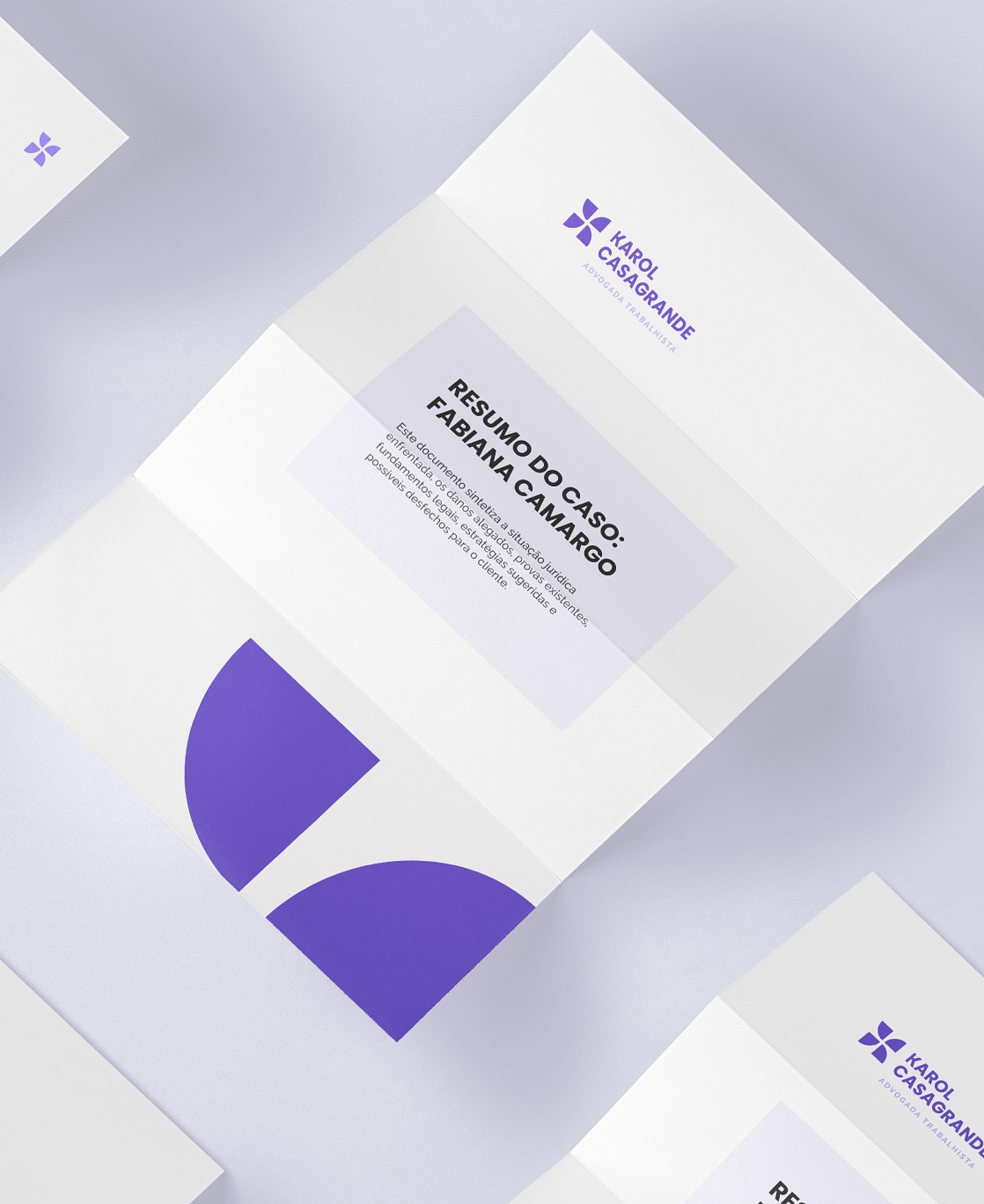 Presença ativa também nos bastidores 💜
A identidade da Karol está presente em cada peça. Desde templates de análises e contratos até documentos institucionais, garantindo uma comunicação alinhada em todos os pontos de contato.
🌟 É sobre profissionalismo, consistência e uma marca que se mantém forte em qualquer espaço.