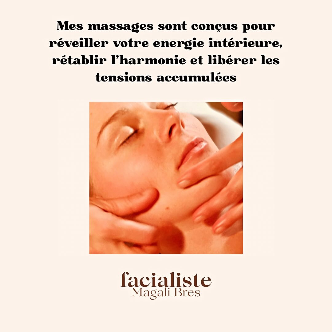 ********************************
Mes massages ont des vertus esthétiques :
pour restaurer les volumes et redonner fermeté et éclat à la peau, je travaille sur les muscles, essentiels au soutien et à la structure du visage
mais également énergétiques :
Chaque mouvement ciblé est pensé pour vous offrir une expérience holistique, favorisant la circulation de l’énergie vitale et stimulant votre vitalité naturelle.
Laissez-vous emporter dans un voyage profondément relaxant, une nouvelle dimension de la détente, où l’équilibre entre le corps et l’esprit prend tout son sens.
Pour plus d’infos, contactez moi 😊
⚠️Uniquement sur RDV
📞 0608819115
🔗magalibres.com
Facialiste Magali Bres
3 rue d’Alger, Cannes
#facialist #facialiste #peau #holistique #soinvisage #facemassage #massagevisage #holistic #tonusmuscular #kobido #cannes