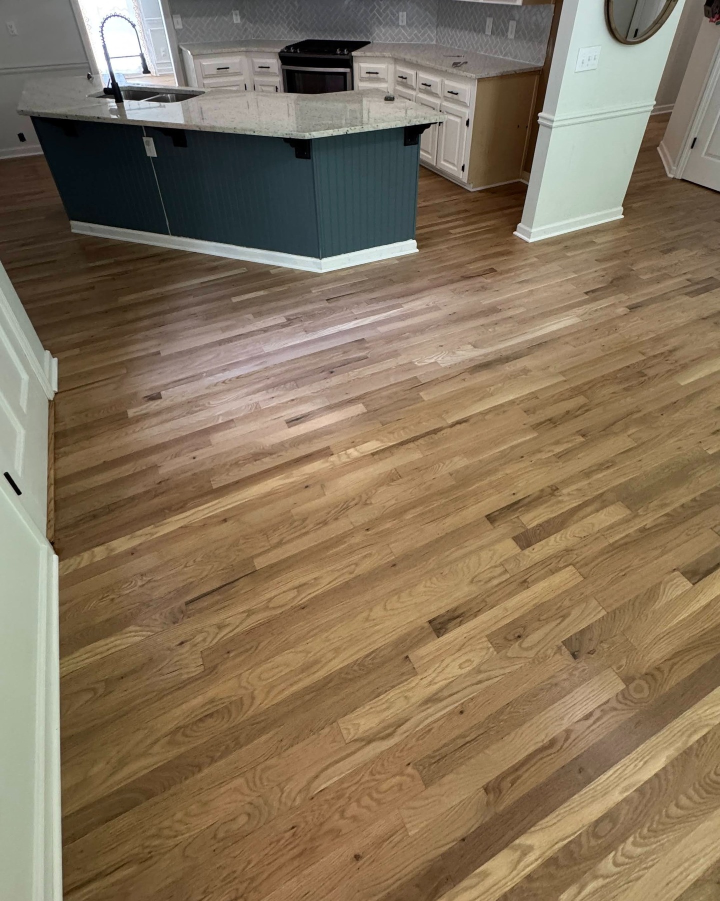 Stunning weathered Oak Stain over White Oak. Finished with Bona HD Traffic
