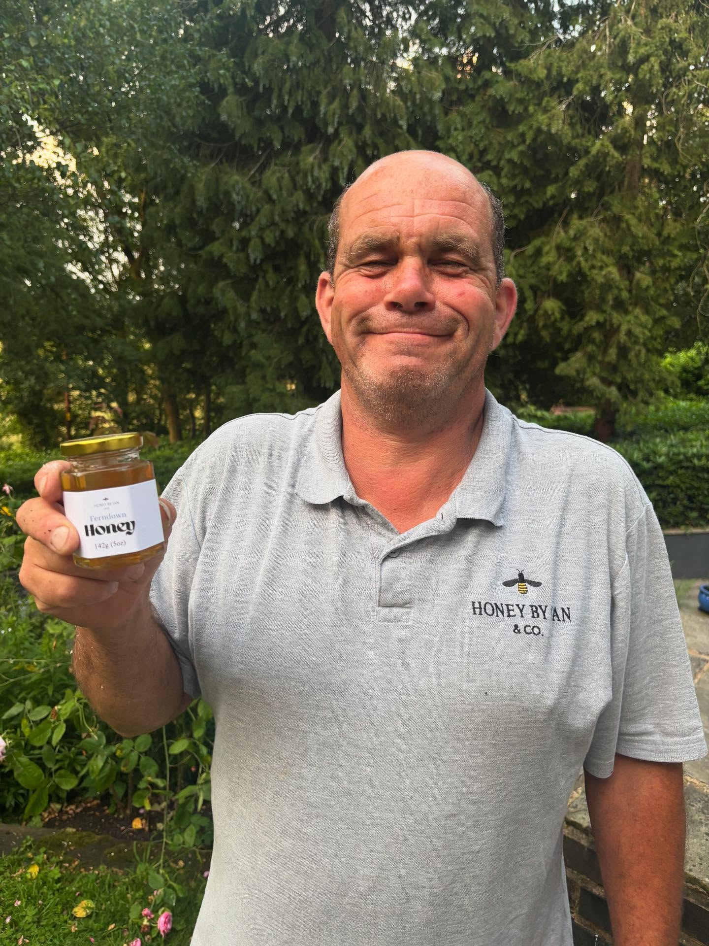 😀 Ian is a happy boy tonight!
🙏🏻 Thank you so much to everyone who came to see us today at Ferndown Fete on the Field. It was a huge success; so much so that we only have 1x 5oz jar of Ferndown honey left!
🍯 For the moment, we’re completely out of stock of 1lb and 12oz jars of our popular Ferndown honey. If you go on the website, you’ll see that we do still have Ringwood and Burley and a very limited supply of Wimborne honey.
☀️ We’re really incredibly grateful to everyone who turned up today. It’s hard work preparing for all these events on top of a full-time job, especially when it’s so hot.
❤️ It makes it all worthwhile when your work is recognised and appreciated and we’re not just talking about sales here; we’re talking about all the lovely people who stop to enquire how the bees are, taste some honey or ask how we make our beeswax candles. Thank you for your kindness, we really appreciate it 🐝🍯🐝❤️🐝