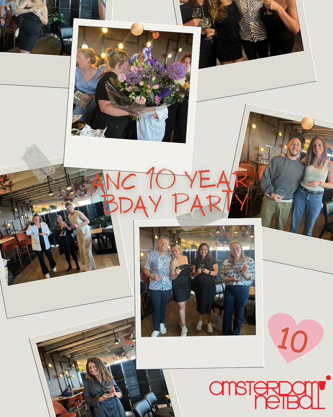 The ANC 10 year anniversary party was fabulous. It was so much fun having a drink with netball friends in normal clothes and not sweaty after a netball session! 🏐🍺😂 One of the best parts of the evening was celebrating all the wonderful people that contribute to our club. Delle, Nadine, Vic, Shané, Gary, Dom, Blair, Lucy, Heather, Hannah, Lauren, Bex … there are too many to name!! 🥰 So many people contribute their time and energy every week and often many players might not even know. But we love you and thank you and appreciate you!!!