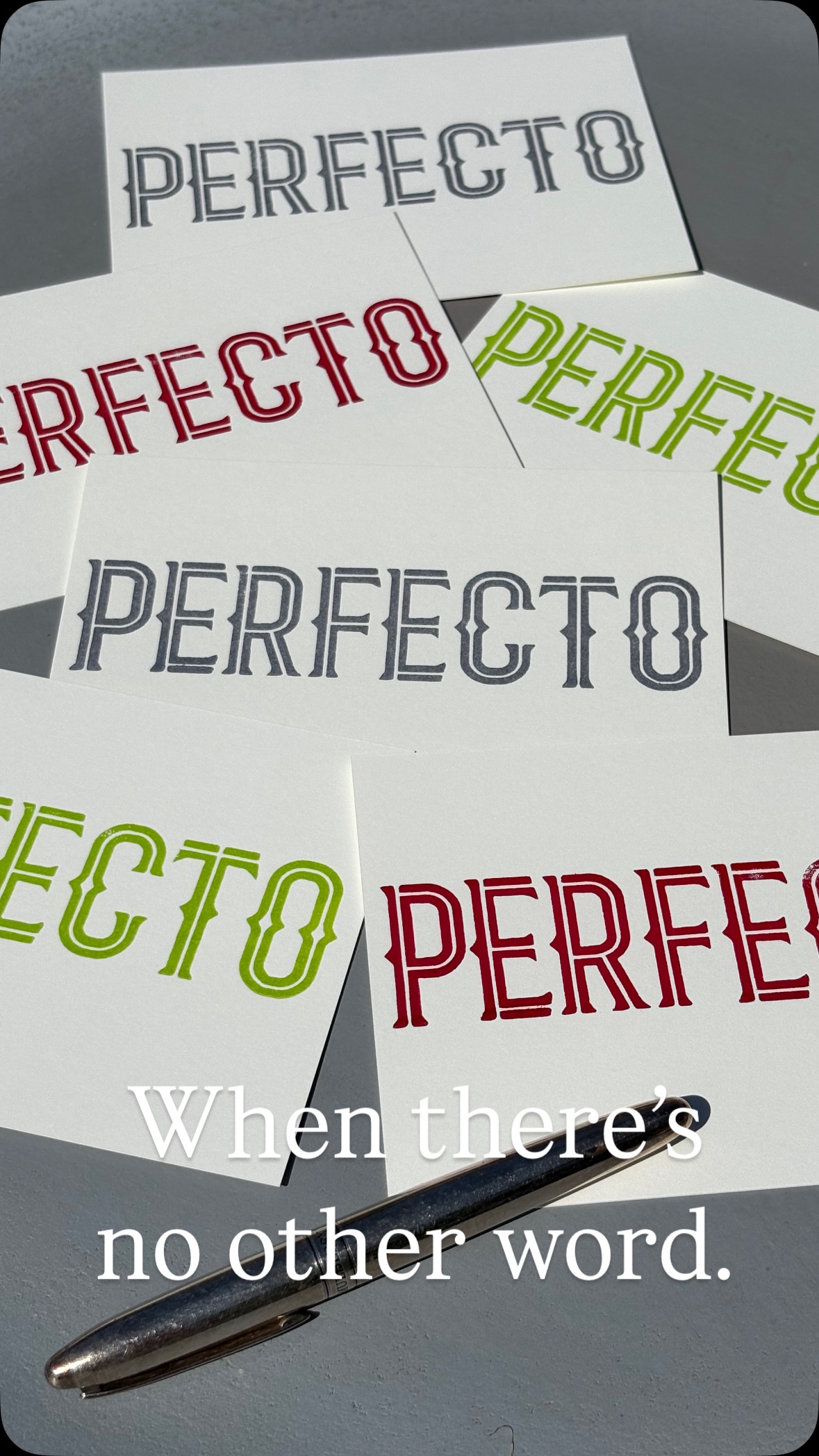 PERFECTO
When something is just 100% brilliant - this is my favourite word.
It may not be in the dictionary. But it should be!