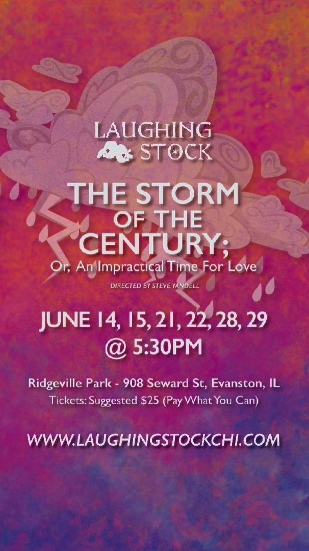 Please have a seat! Pull up a chair and enjoy Laughing Stock’s newest play! Opening tomorrow (6/14), 6 shows only. This is a show that will knock you senseless 😉🤦♀️
The Storm of the Century runs from June 14th-June 29th Saturdays and Sundays at 5:30pm at Ridgeville Park, in Evanston. Tickets are Pay What You Can and available at the door or online at www.laughingstockchi.com.
#Commediadellarte #Commedia #StormoftheCentury #Masks #chicagotheatre #comedy #newplay #evanston #summerfun #outdoortheatre