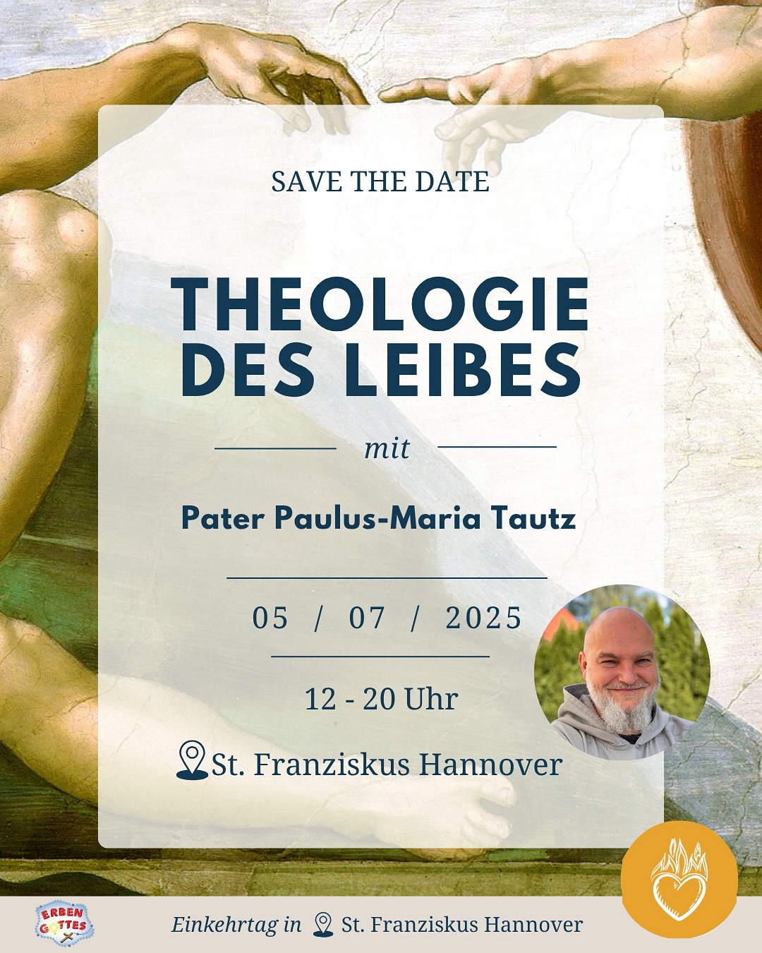@pater.paulusmaria.cfr kommt wieder nach Hannover! 😍🙌🏼
Wir möchten euch alle herzlich zu diesem Einkehrtag mit dem Thema: „Theologie des Leibes nach Johannes Paul II“ einladen! 🤗
🗓️ Samstag, 05.07.2024 um 12-20 Uhr
💒 St. Franziskus Hannover
📍Dresdener Str. 29, 30179 Hannover
Kommt vorbei, wir freuen uns riesig auf euch! 😊