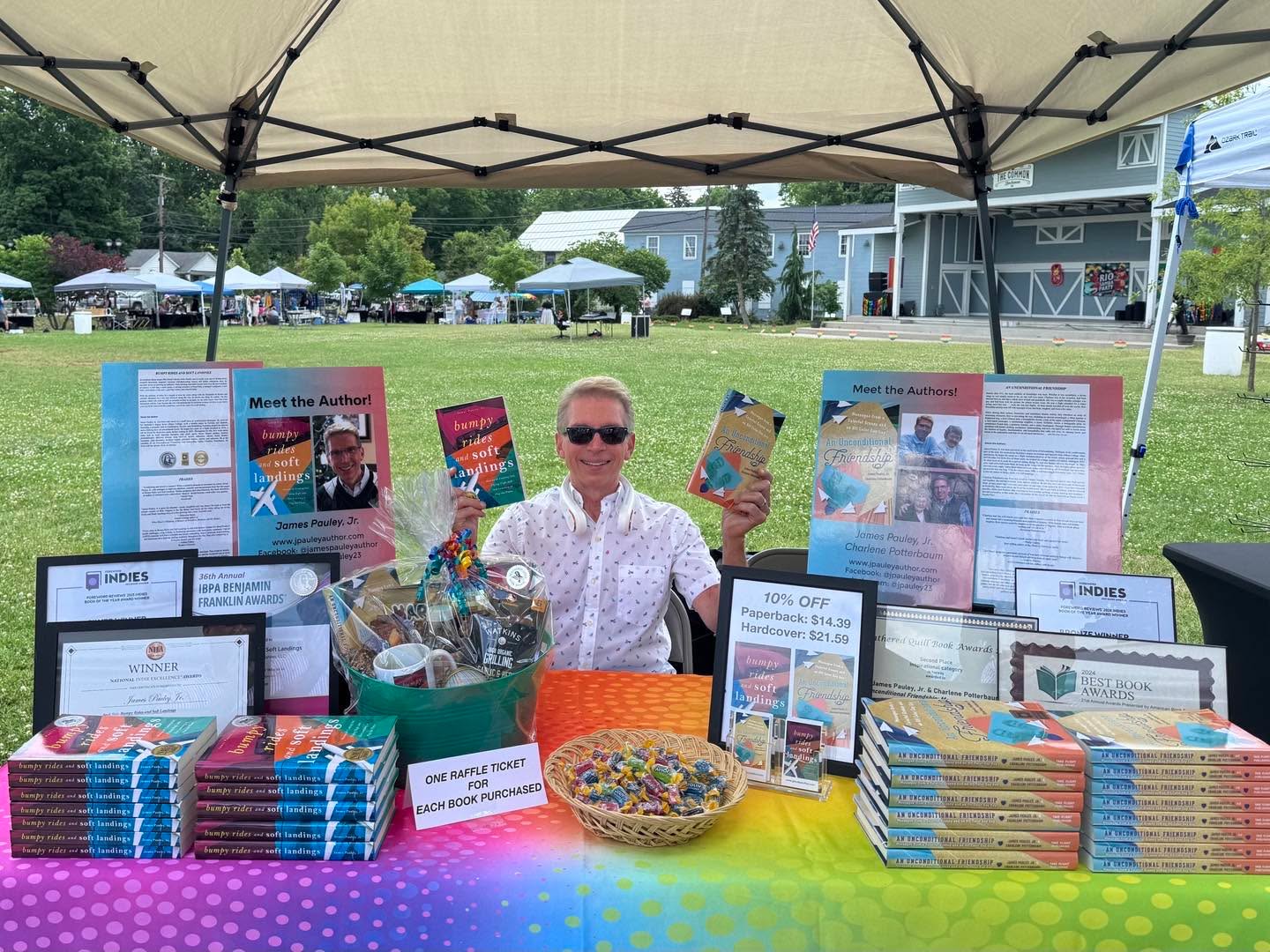 Come see me on this beautiful Sunday afternoon at Buchanan Pride. I’ll be signing books from 1-8 PM.
🏳️🌈🏳️🌈🏳️🌈🏳️🌈🏳️🌈🏳️🌈🏳️🌈🏳️🌈
#buchananmichigan
#pridestrong
#bumpyridesandsoftlanding
#anunconditionalfriendship
#celebratingdiversity