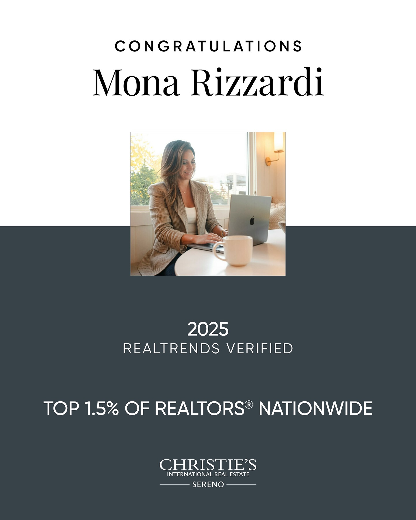 Feeling incredibly grateful to once again be recognized in the top 1.5% of real estate agents nationwide for sales volume, according to RealTrends — for the third year running.
This wouldn’t be possible without the trust of my amazing clients (many of whom have become lifelong friends 🤍), the support of my incredible brokerage and leadership team, and the daily collaboration with colleagues I admire deeply. A huge thank-you to Wendy Cain and Helene Freeman — truly the dream team. And of course, my wonderful family, who show up in every way imaginable (even my kids pitch in!) — I couldn’t do this without you. 🤍
Here’s to another year of helping people find home. 🏡🤍
@christiesrealestatesereno
@helene.freeman
@winiwoowoo
#top1.5% #realtrends #realtrendsrankings #realestatepartner #abc #alwaysbeclosing #Interiordecorator #dooropener #dealcloser#Christiesrealestatesereno #eastbayrealestate #walnutcreekrealtor #walnutcreekrealestate #lafayetterealtor #alamorealtor #danvillerealtor #pleasanthillrealtor #monarizzardihomes