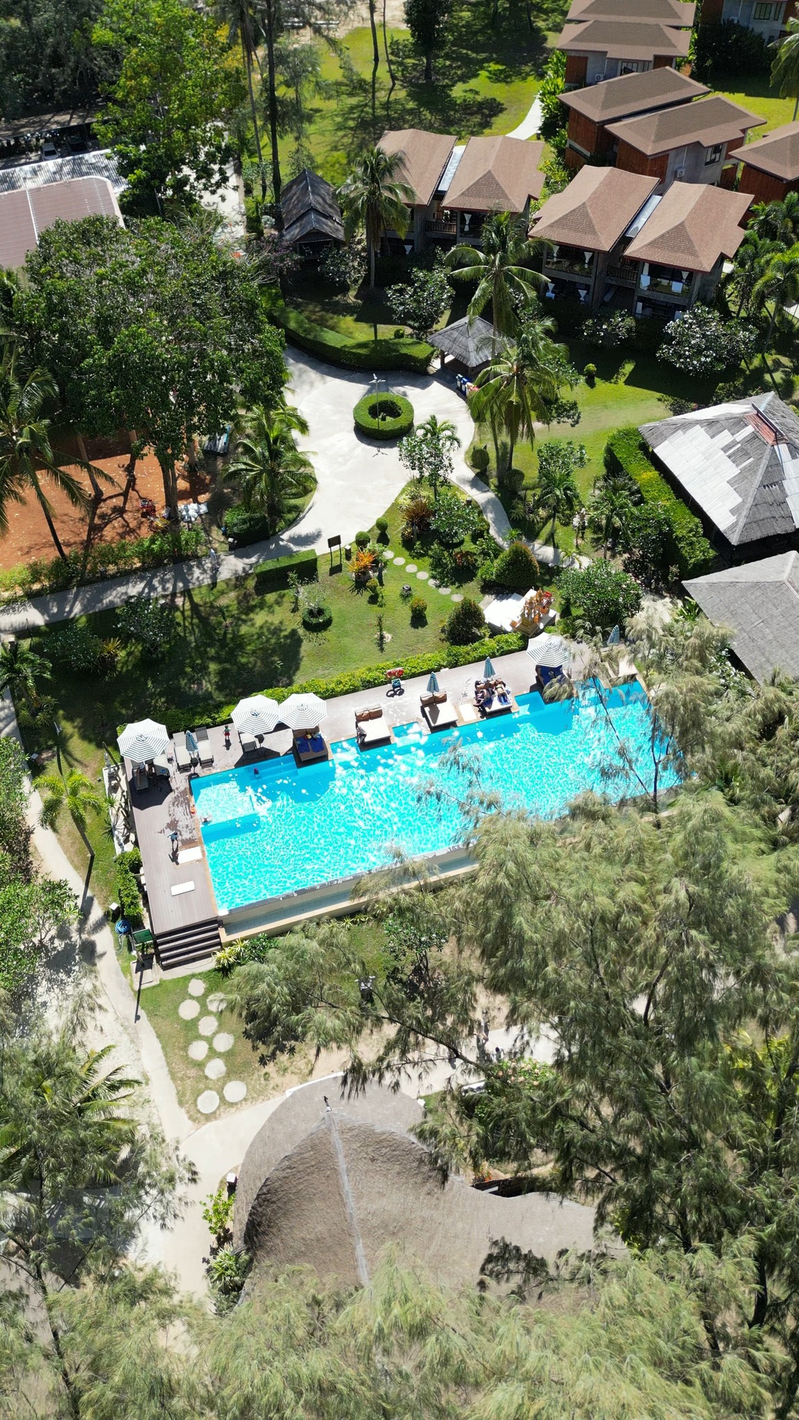 Hidden paradise revealed… Uncovering the serene pool and lush surroundings of Long Beach Chalet🌴