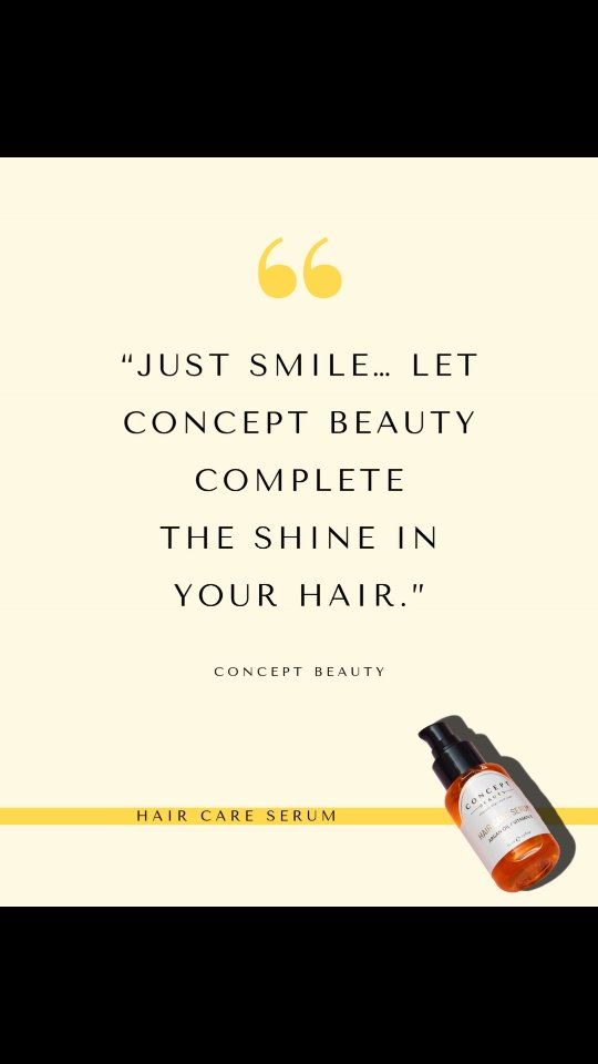 Sen gülümse yeter… Saçlarının ışıltısını Concept Beauty tamamlar. 💫
🌿 Argan Yağı & E Vitamini içeriğiyle:
✔️ Kırıkları onarır
✔️ Elektriklenmeyi azaltır
✔️ Saç uçlarını ipeksi yapar
✔️ Doğal parlaklık kazandırır
💡 Nasıl Kullanılır?
1. Birkaç damla serumu avucunuza damlatın, saçların uçlarına ve boylarına gelecek şekilde masaj yaparak uygulayın.
2. Günlük olarak nemli veya kuru saçlara uygulanabilir. Durulama gerektirmez.
3. Uygulama sırasında ve sonrasında saçta ve elde yapışkanlık hissi bırakmaz.
📍Şimdi keşfet: www.conceptbeauty.com.tr
#ConceptBeauty #SaçSerumu #ArganYağı #DoğalBakım #HairGoals #ParlakSaçlar