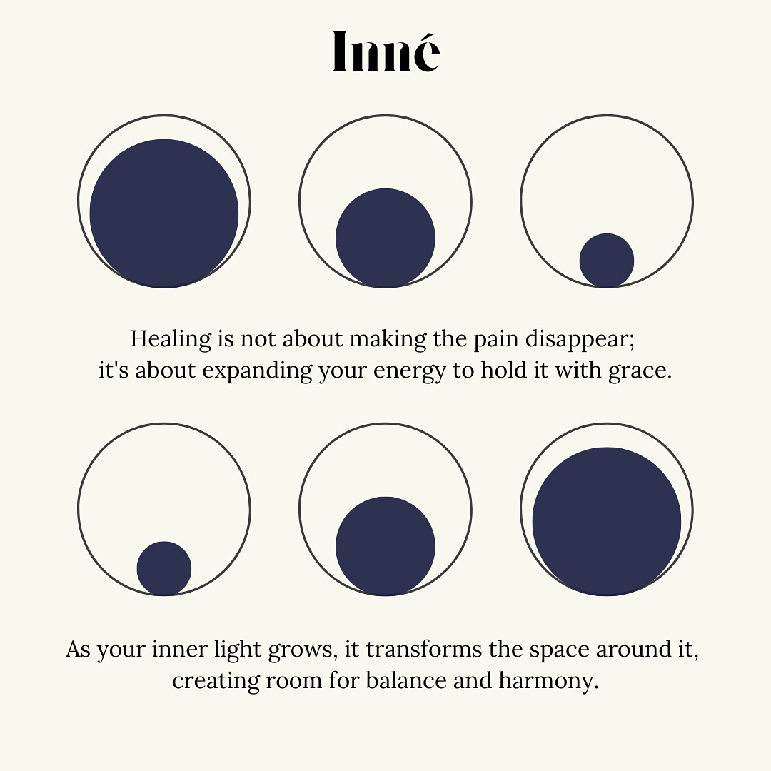 🌕 Healing isn’t shrinking the pain — it’s expanding the space.
At Inné, we don’t try to erase what hurts.
We help you expand your field — so the pain no longer takes all the room.
Your symptoms, your fears, your emotional blocks — they don’t need to be silenced.
They need to be held with grace, inside a larger energy field, one that allows you to breathe, feel, and move again.
This is what our work is about.
✨ Growing your energetic space
✨ Restoring your inner authority
✨ Supporting the return of balance and clarity, from the inside out
Because when your inner light expands, everything around you reorganizes in harmony.
This is why we can help you expand your vessel with regular distance sessions.
Stop wasting your time with multiple therapies.
Choose one and truly commit.
Book your session in the link in bio.
📍 Sessions online, and in Marseille, Paris, Le Beausset, & Worldwide