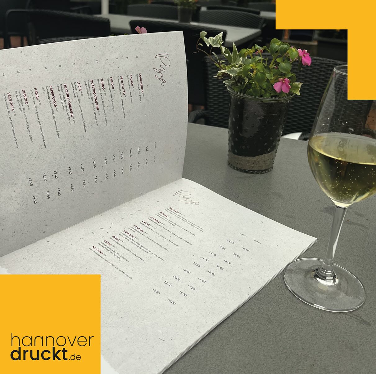 Für die Vereinsgaststätte Sapore Italiano durften wir die Getränke- und Speisekarte preislich und mit neuen Gerichten anpassen. Weiterhin auf A4 Format. 250g Bilddruck auf Kundenwunsch - Innen- und Aussenteil gleich.
https://www.hannoverdruckt.de/post/speisekarte
#speisekarte #printmedien #leckeressen