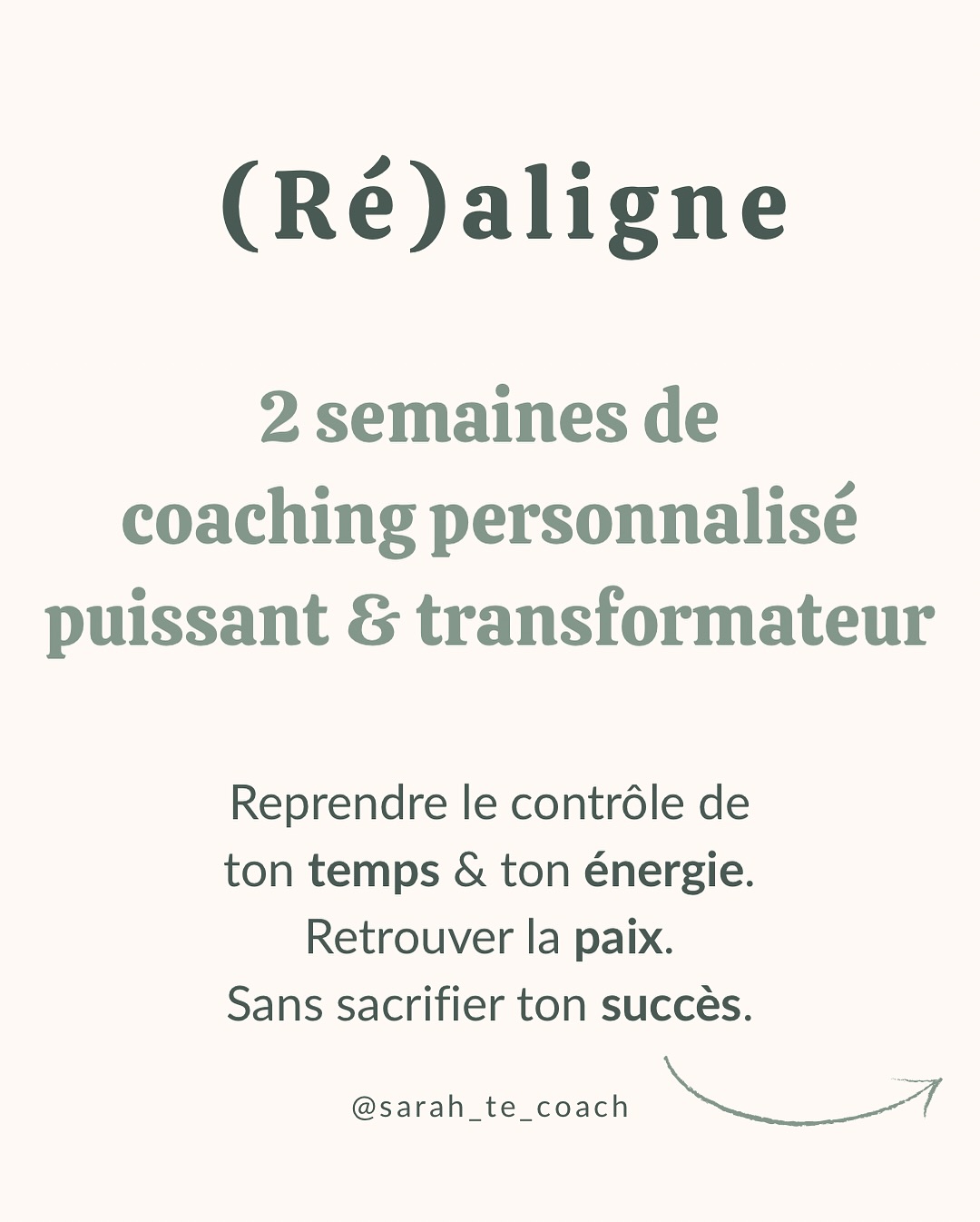 (ré)aligne ✨ coaching 1:1 de 2 semaines
Pour les femmes entrepreneures qui veulent gagner du temps & de l’énergie sans sacrifier leur chiffre d’affaires.
Un reset puissant, doux et 100% personnalisé pour terminer 2025 avec clarté, alignement et paix intérieure.
📍 Coaching individuel + workbook personnalisé
📍 1 session de groupe pour cristalliser ton plan pour le reste de l’année
📍 Démarrage flexible, au plus tard le 20 juin
💸 317€
👉🏽 Il reste quelques places — écris-moi en DM pour en parler 🌿
#entrepreneusesalignées #businessintuitif #coachingdoux #coachingfeminin #slowpreneure #femmesentrepreneures #réalignement #bienetreaufeminin #coachingconscient #pausepourréussir #entrepreneusesspirituelles #sarahtecoach